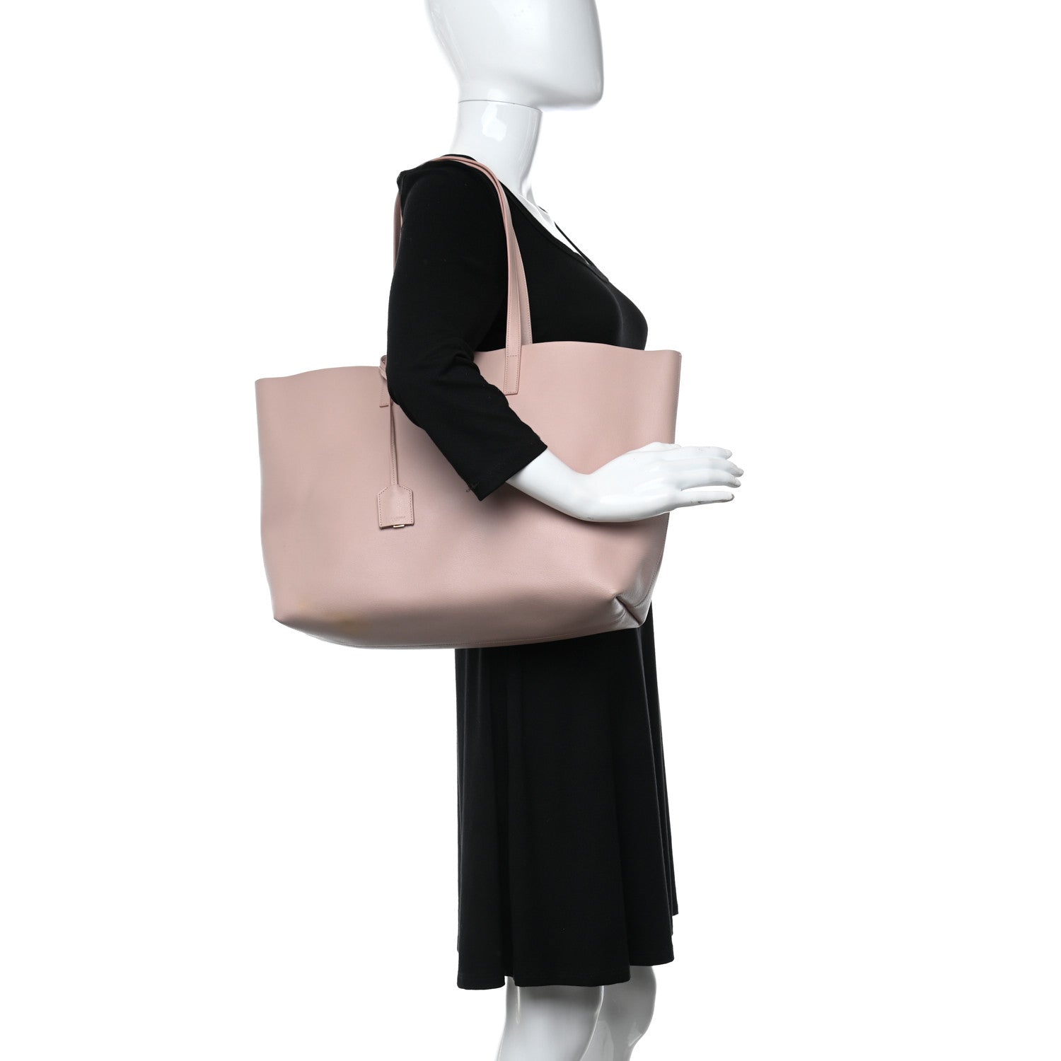 Saint Laurent Calfskin Large Shopping Tote Pale Blush 2 of 18