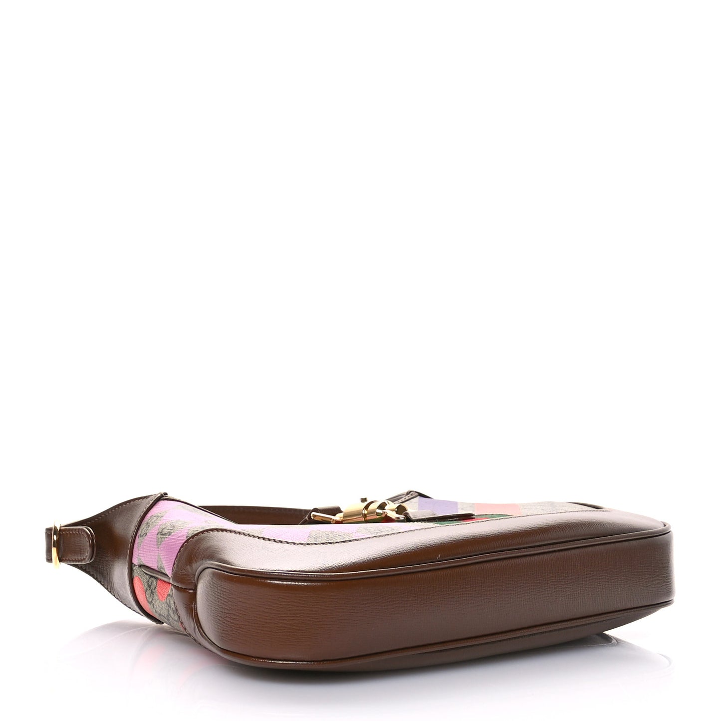 GG Supreme Monogram Azalea Calfskin Print Web Small Jackie 1961 Hobo Multicolor