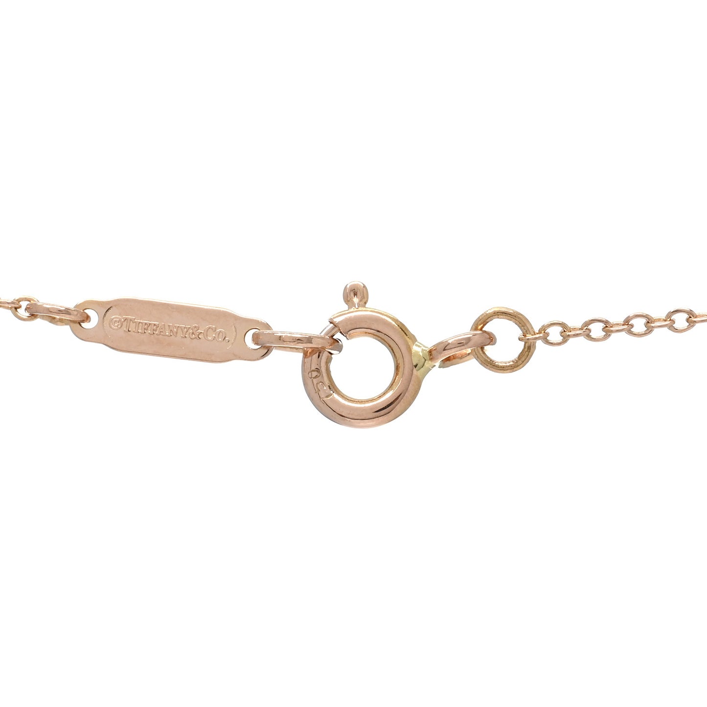 18K Rose Gold Mini Oval Key Pendant Necklace