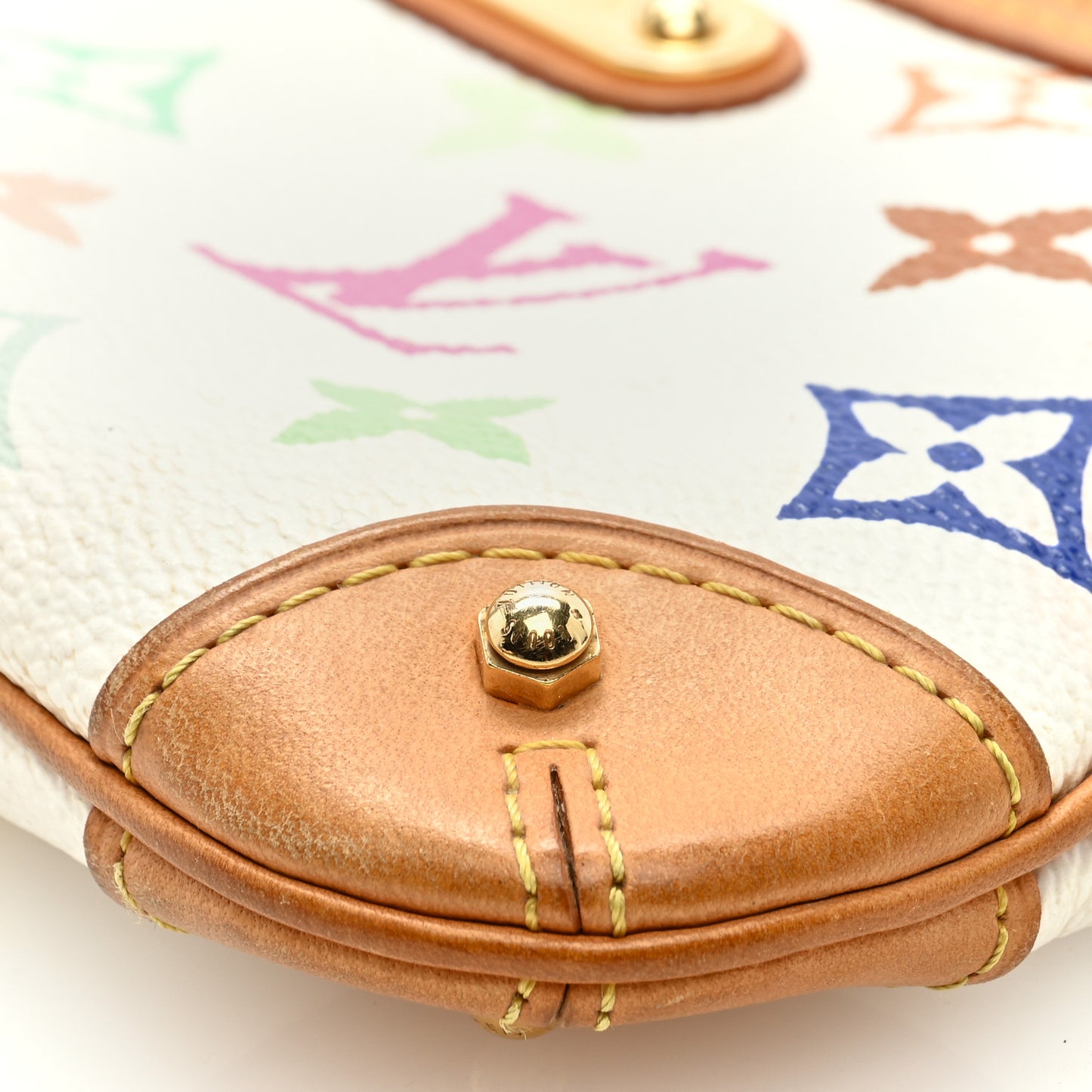 LOUIS VUITTON Monogram Multicolor Pochette Milla MM White