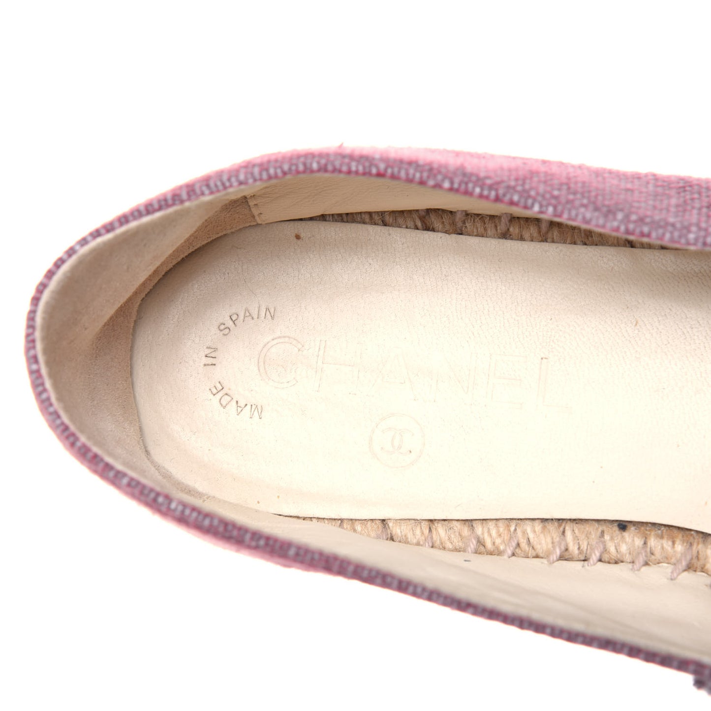 Linen CC Espadrilles 39 Pink Black