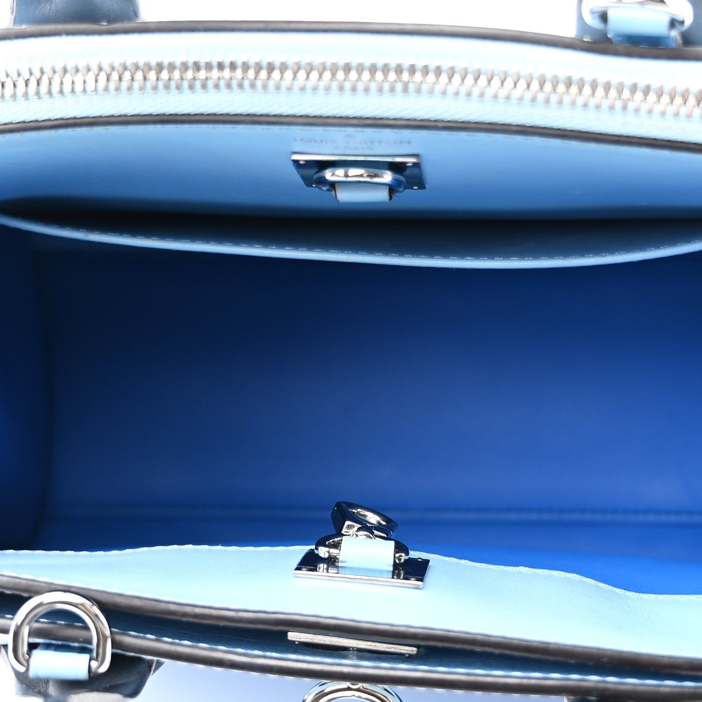Calfskin City Steamer PM Silver Blue