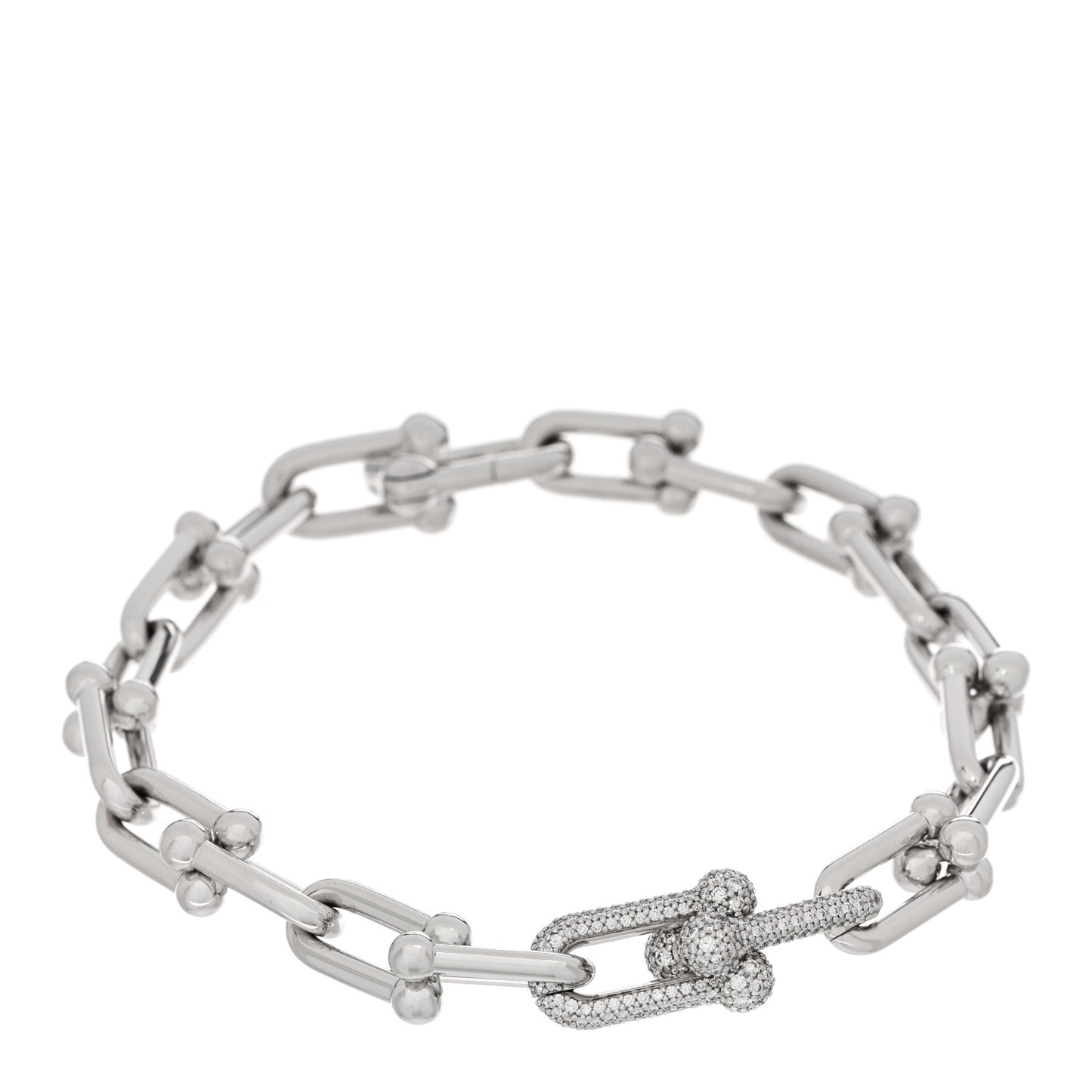 18K White Gold Diamond Medium HardWear Link Bracelet