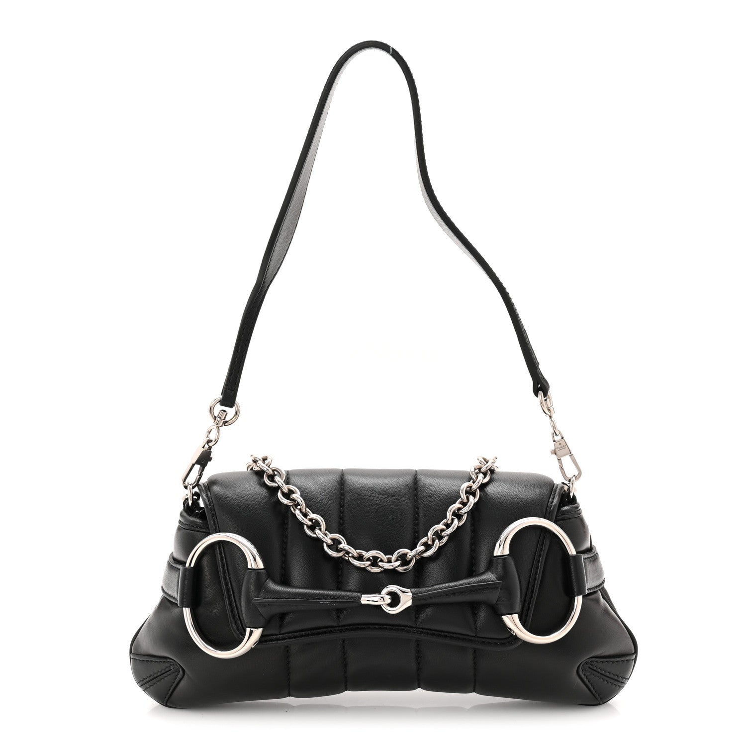 Gucci Nappa Vertical Matelasse Small Maxi Horsebit Chain Shoulder