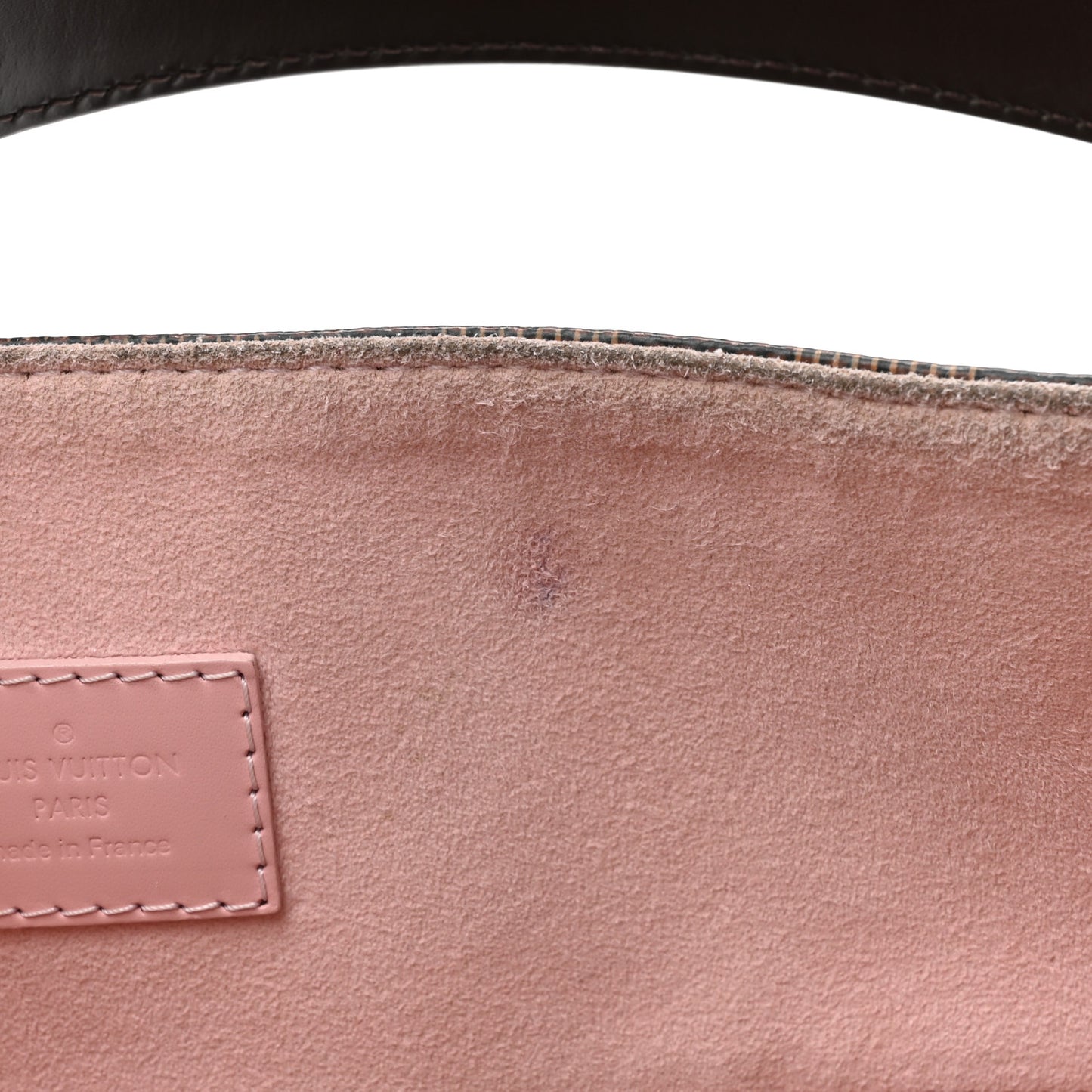 LOUIS VUITTON Damier Ebene Caissa Hobo Rose Ballerine