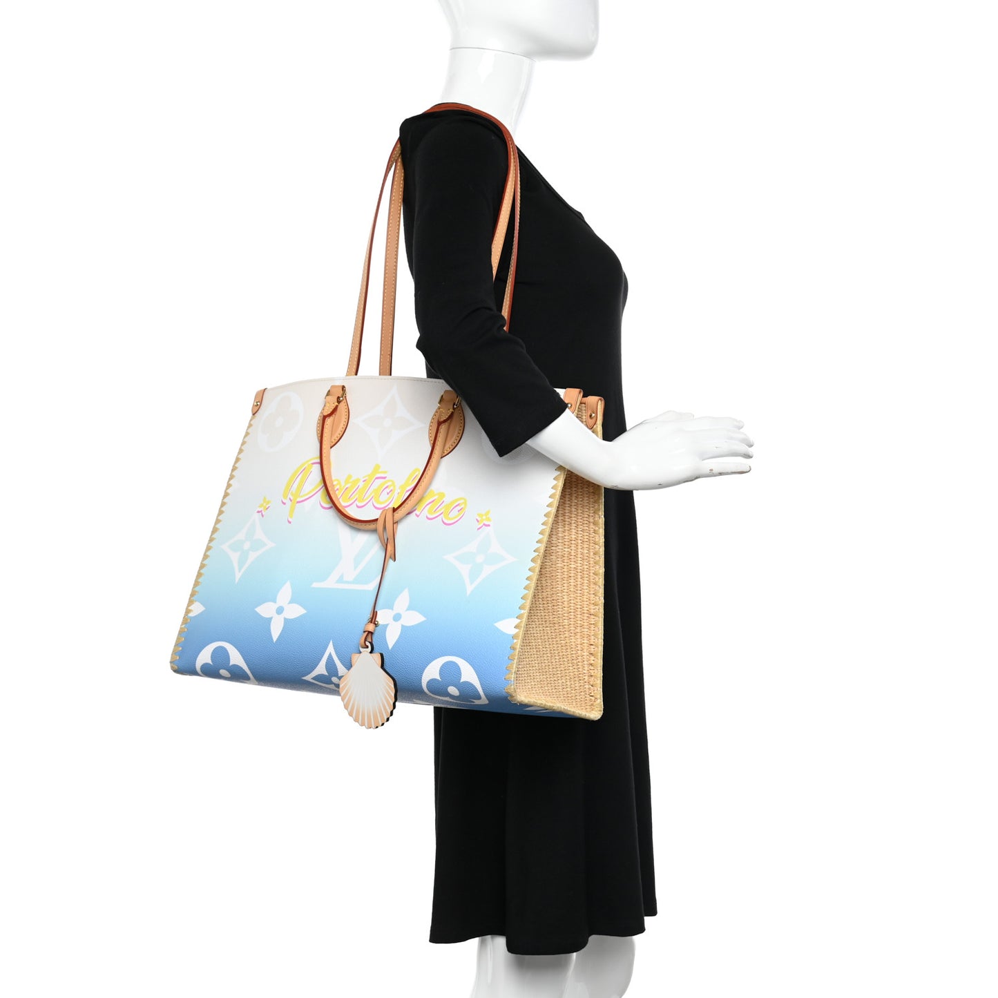 Monogram Giant Raffia Portofino By The Pool Onthego GM Blue