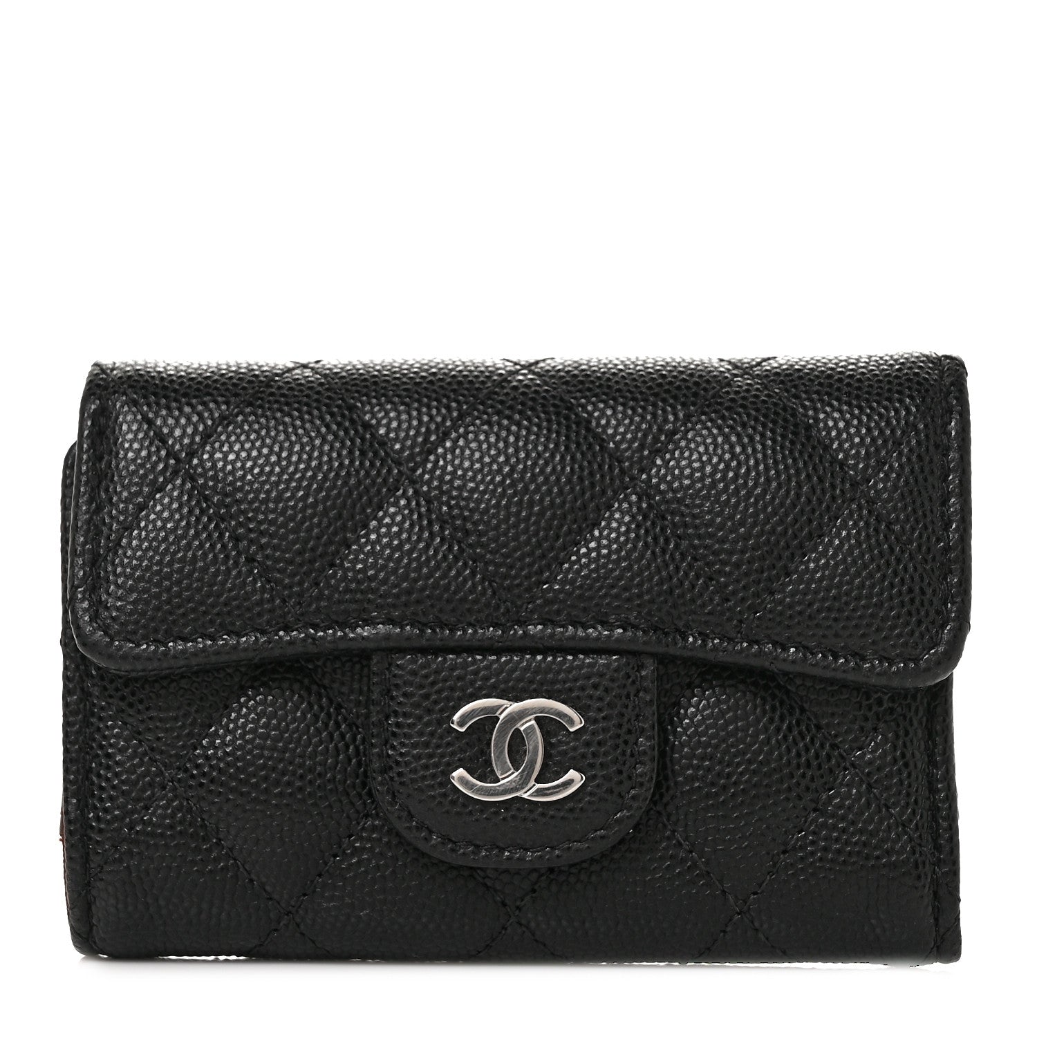 Chanel Caviar Quilted Classic 4 Key Holder Wallet Black 1 of 10