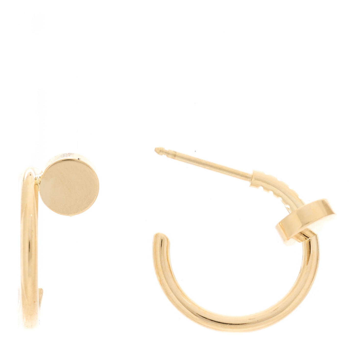 18K Yellow Gold Juste Un Clou Hoop Earrings