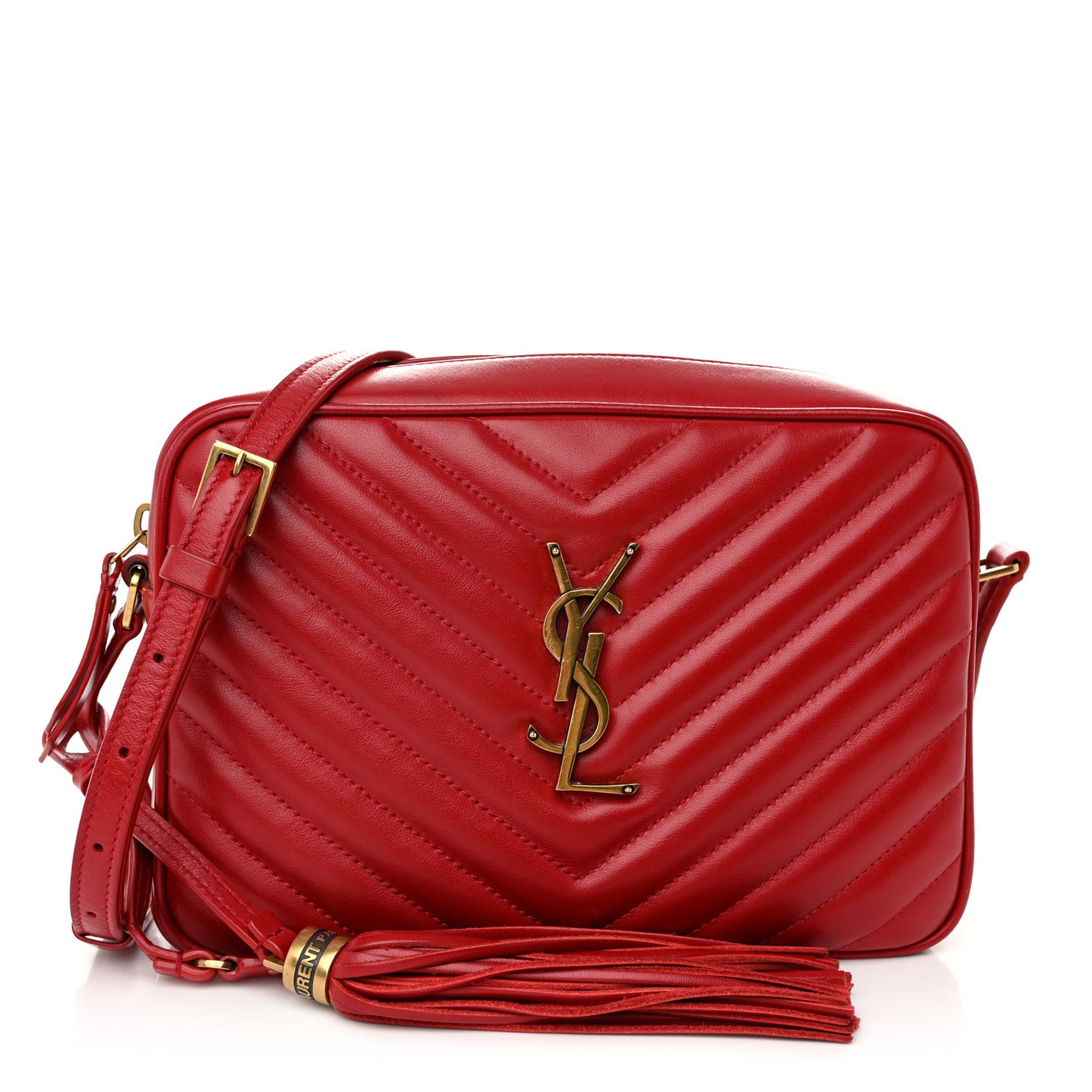 Calfskin Matelasse Monogram Lou Camera Bag Rouge Eros