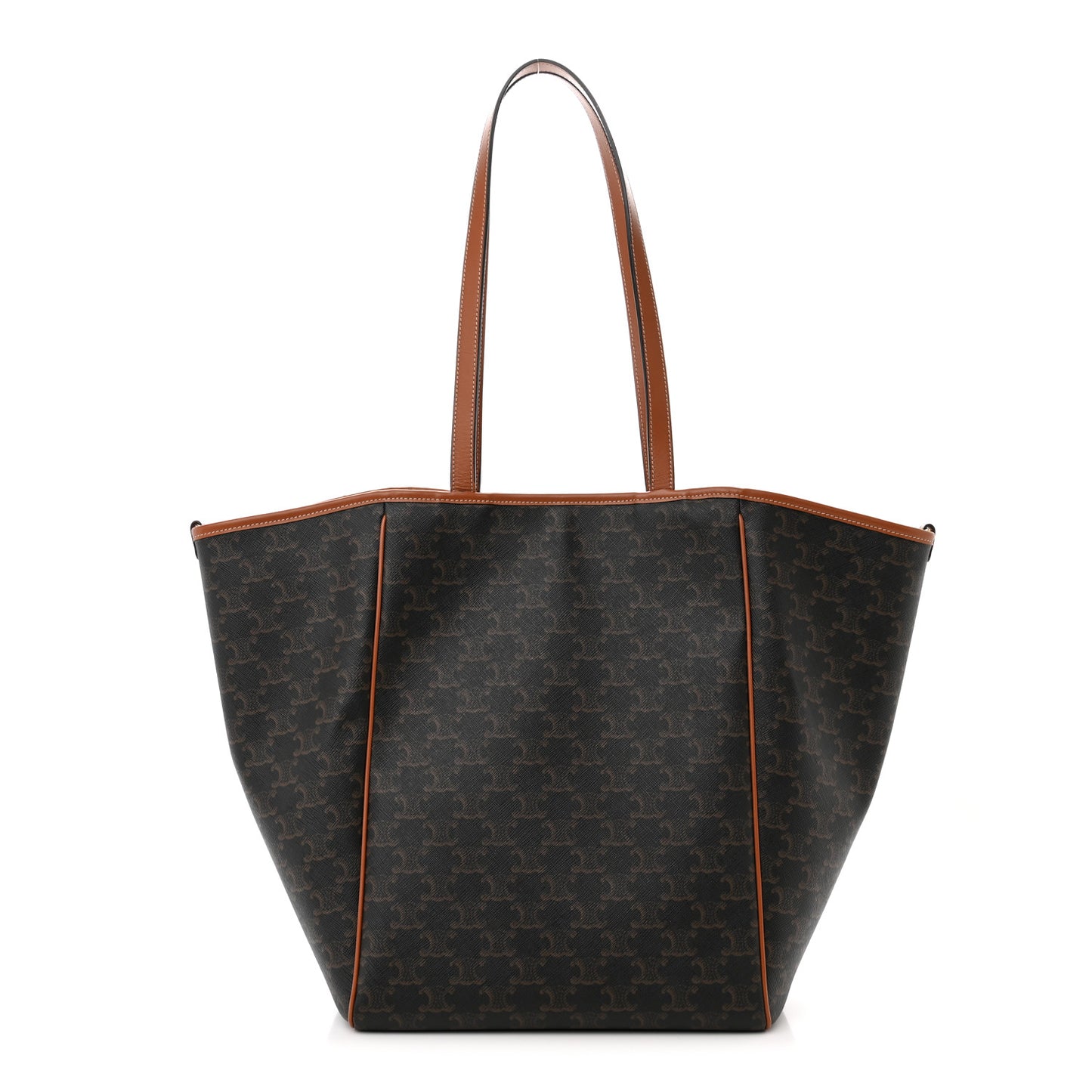Triomphe Canvas Medium Folded Cabas Tan