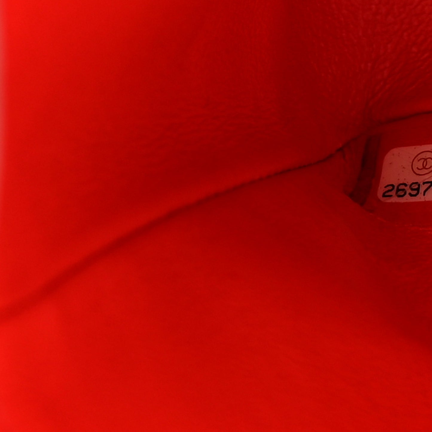 Caviar Quilted Small Double Flap Red