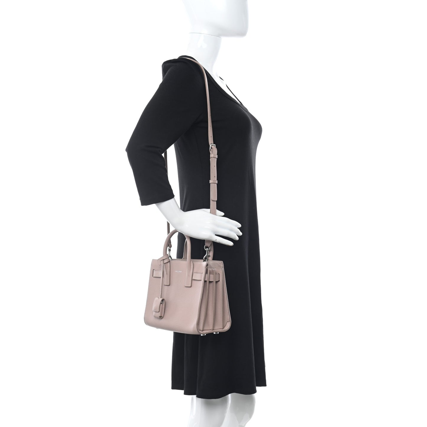 Grained Calfskin Nano Sac de Jour Antique Rose