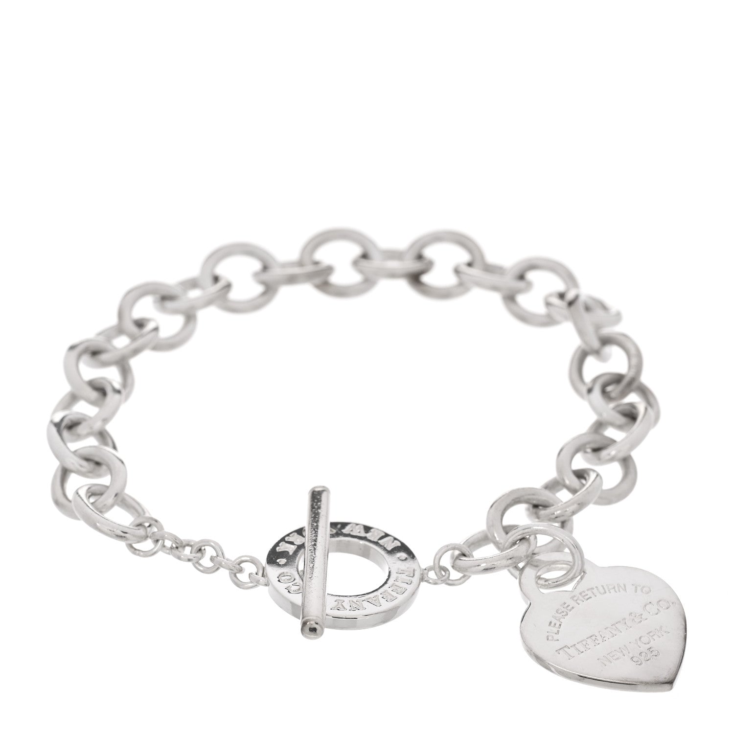 アクセサリー Tiffany PT900 0,044 Tiffany Sterling Silver Return To Tiffany Heart Tag Toggle