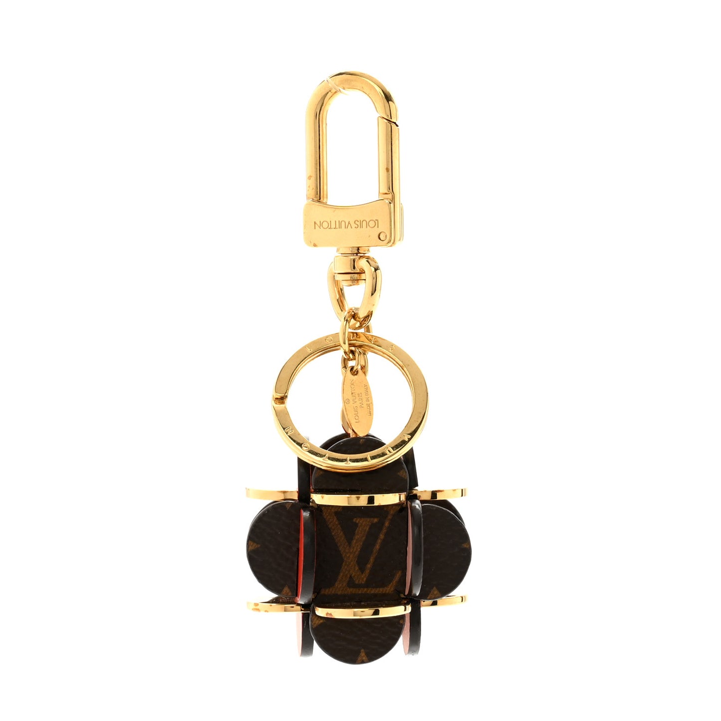Monogram Flowering Bag Charm Key Ring