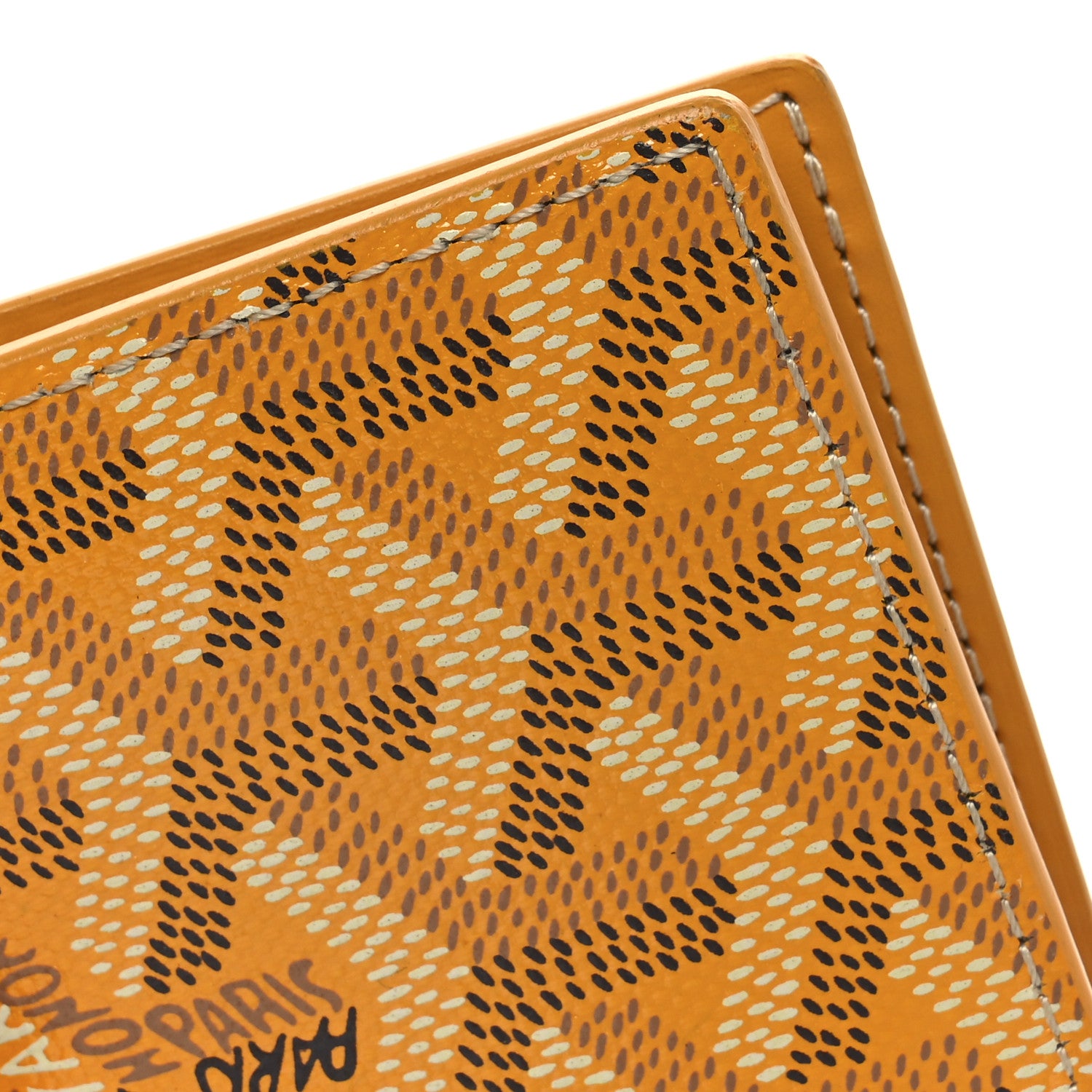 Goyard Goyardine Saint Marc Folding Card Case Yellow 7 of 7