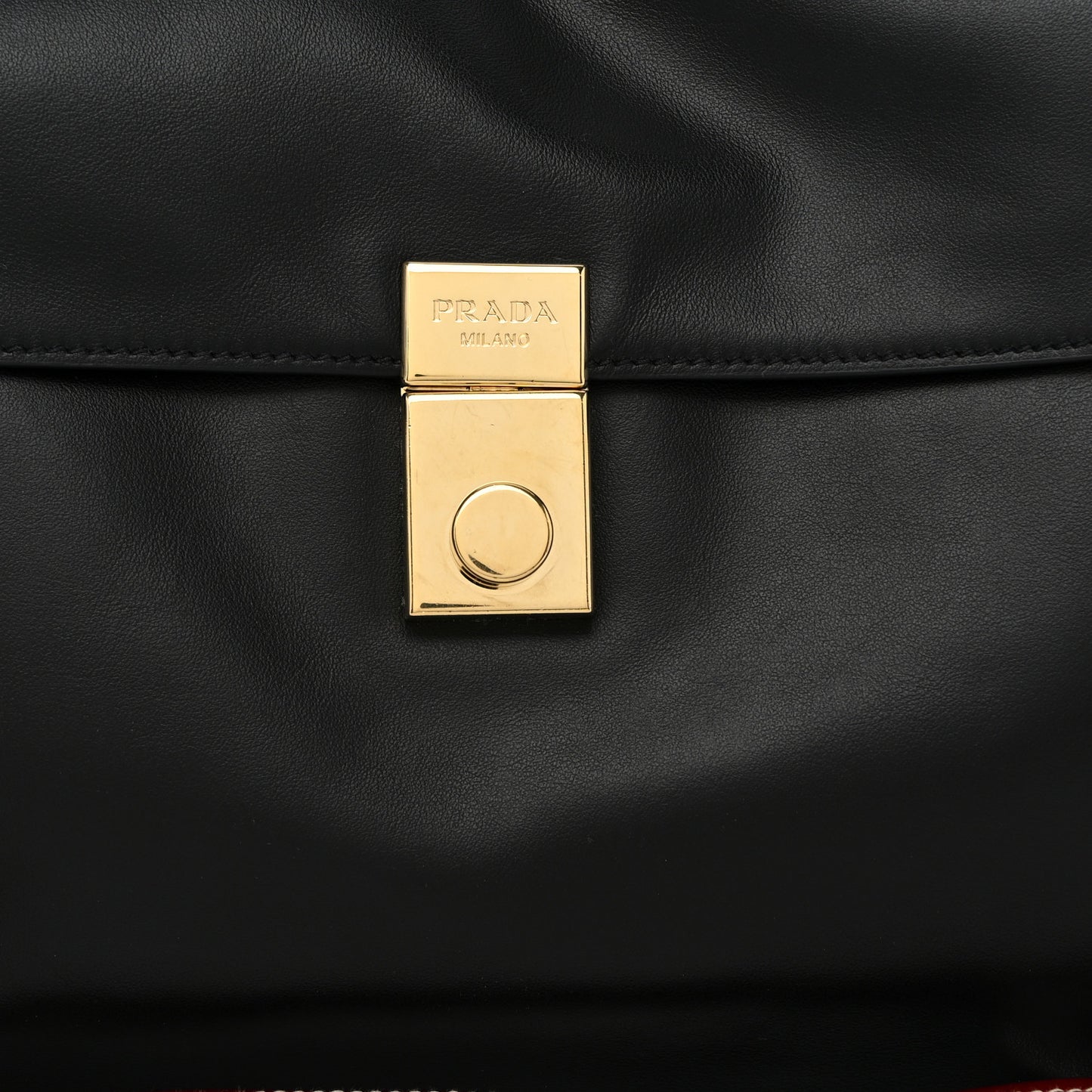 Calfskin Large Soft Sound Shoulder Bag Black