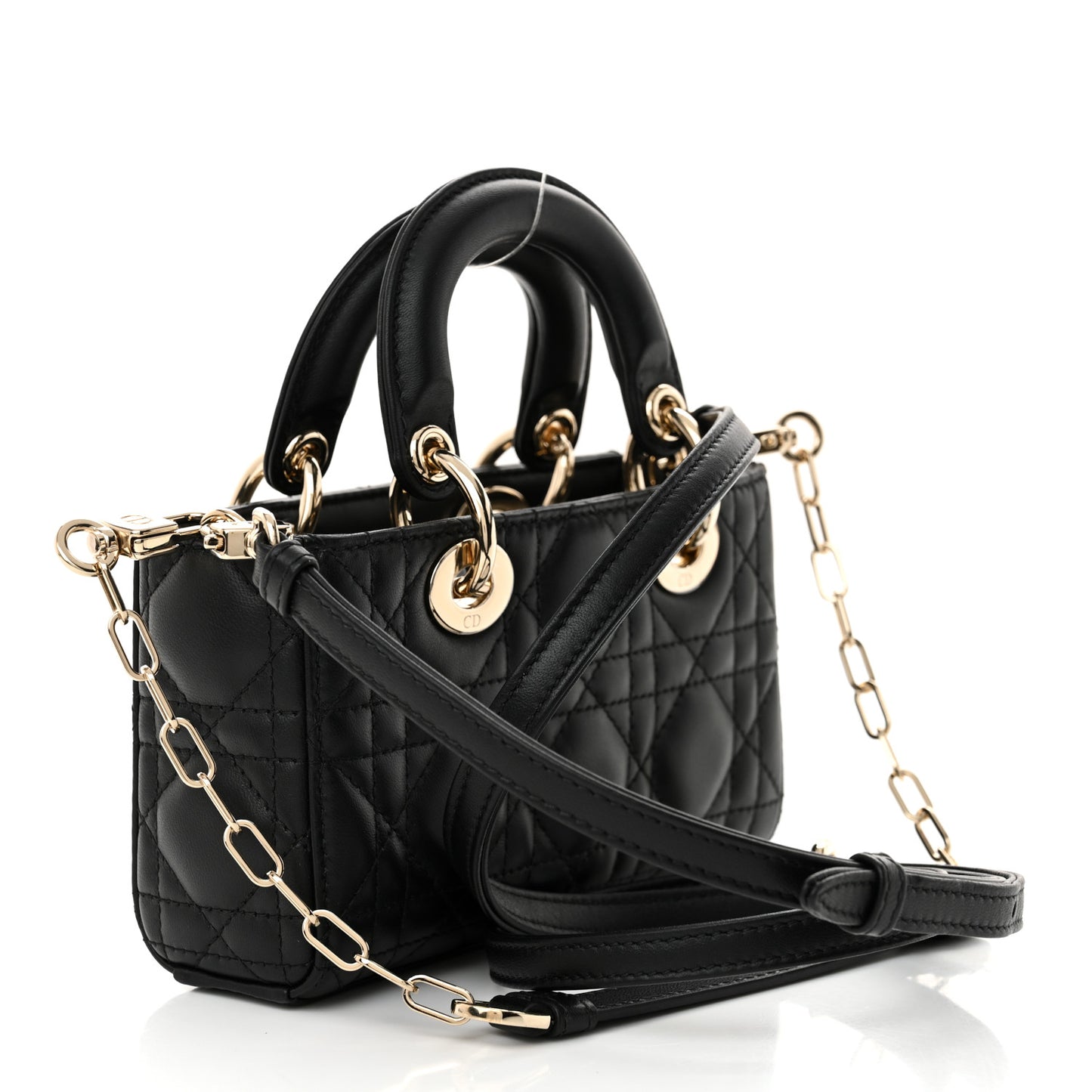 Lambskin Cannage Micro Lady D-Joy Black
