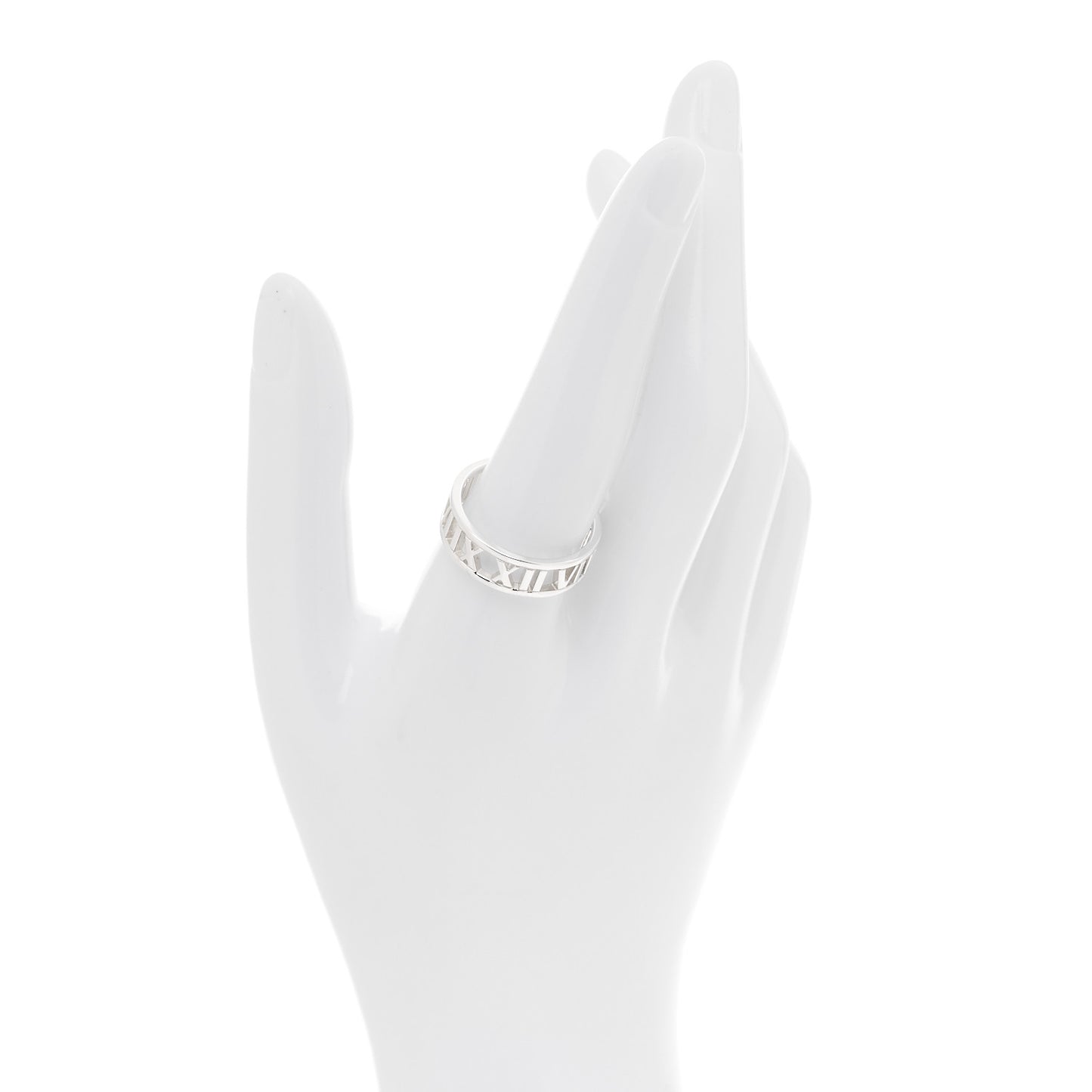 Sterling Silver Wide Atlas Open Ring 61 9.75