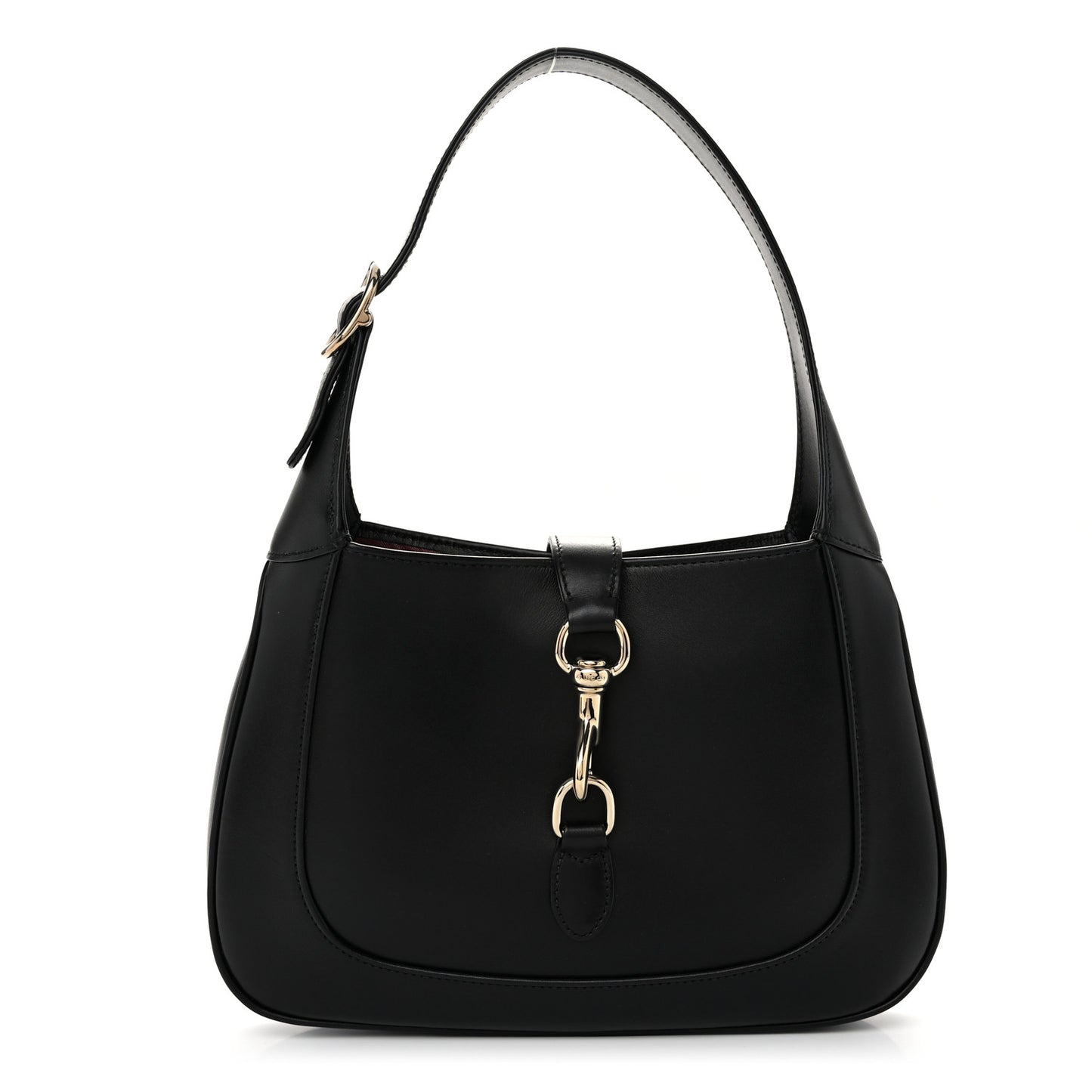 Calfskin Small Jackie Shoulder Bag Black