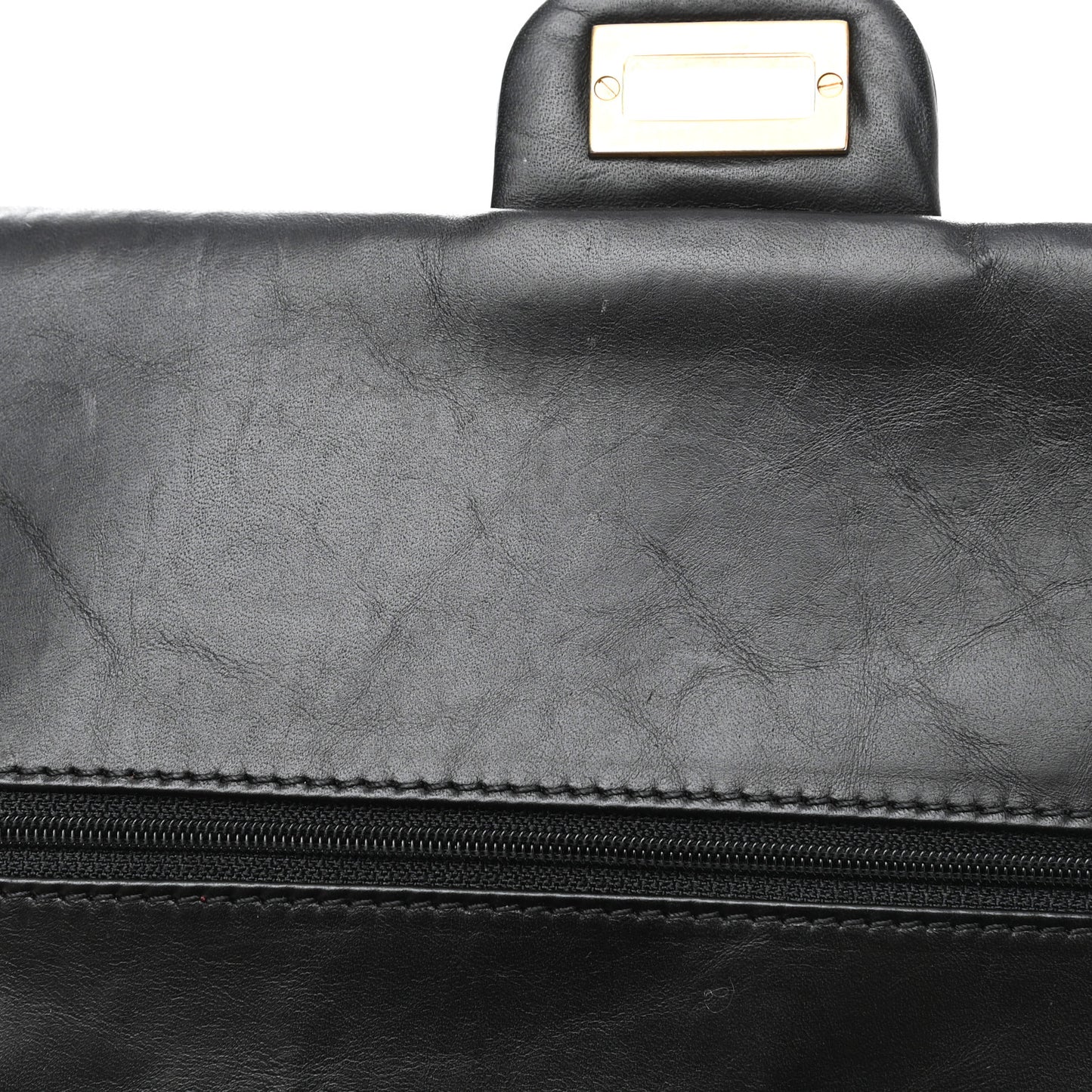 Aged Calfskin Quilted 2.55 Reissue 226 Flap Black