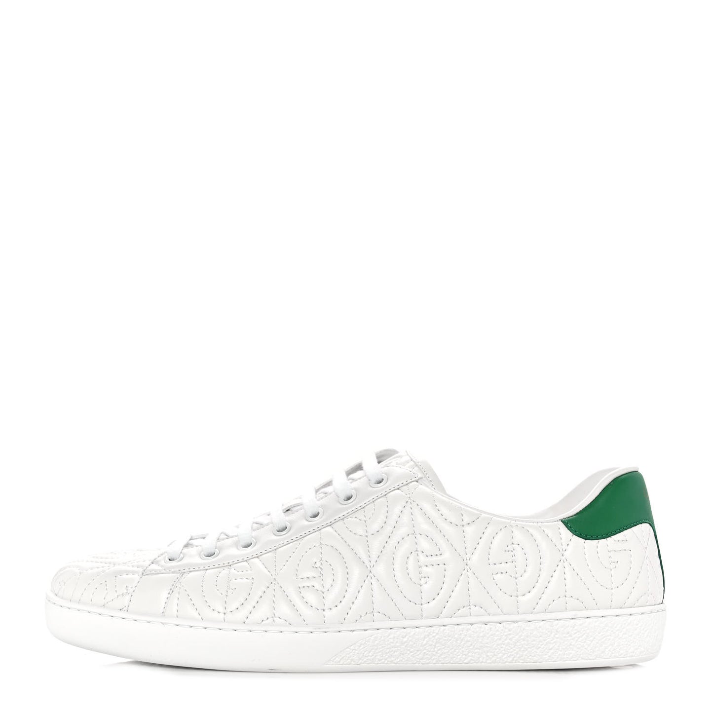 Nappa G Rhombus Mens Ace Sneakers 11 Great White Green