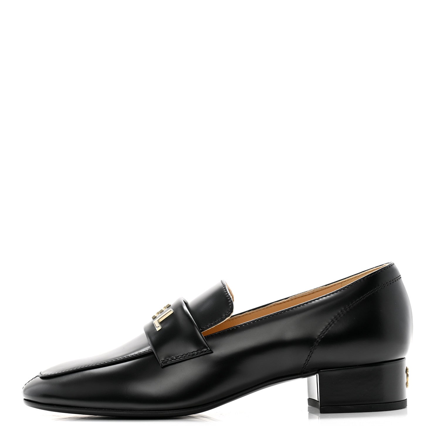 Chanel Shiny Calfskin Logo Loafers 37 Black 1560914 – FASHIONPHILE