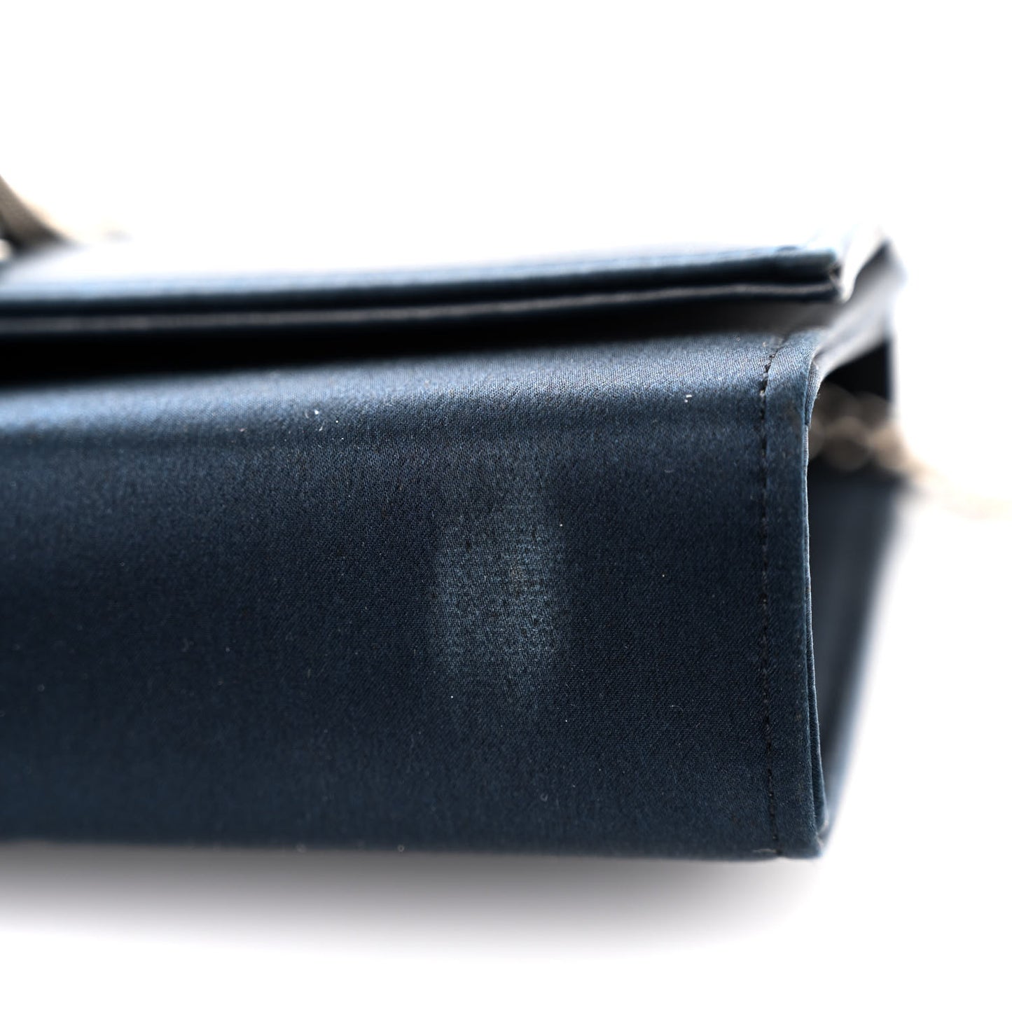 Satin Small Classic Monogram Kate Tassel Satchel Navy Blue