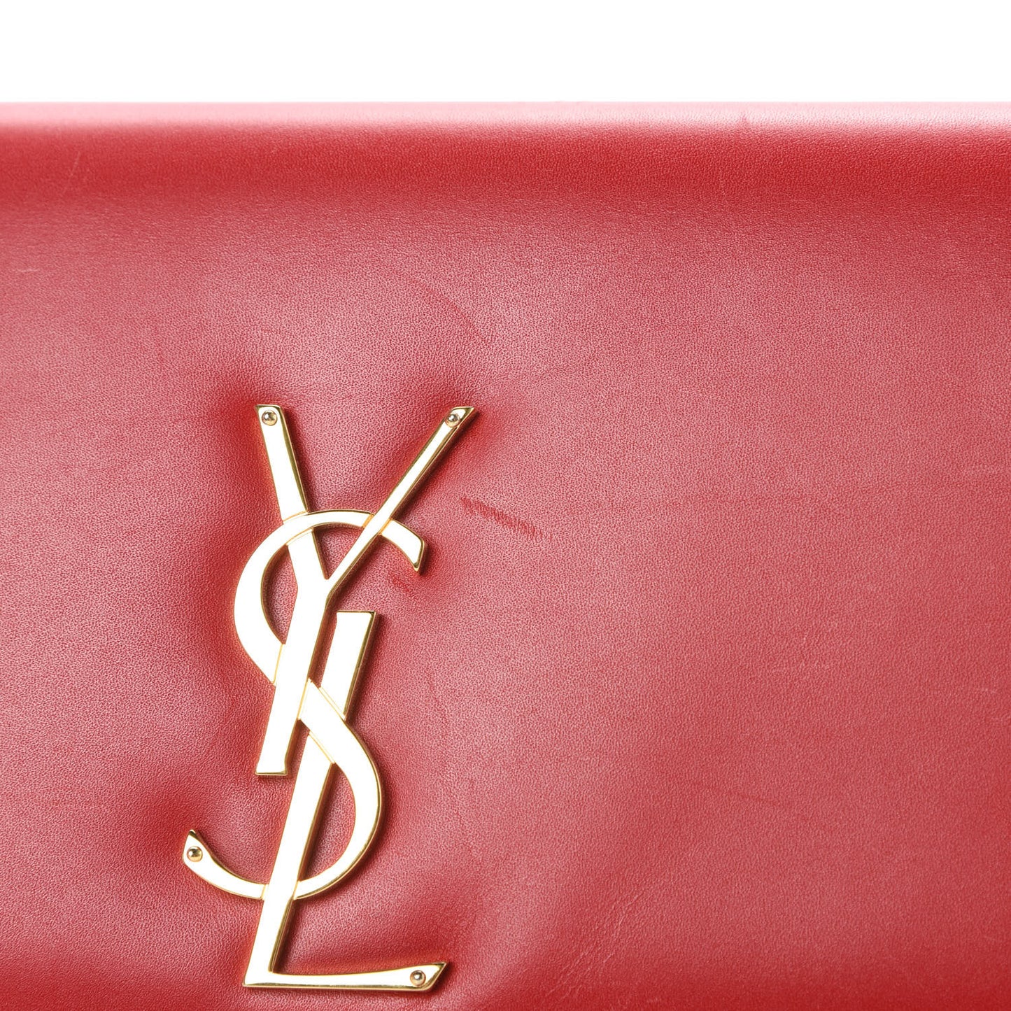 Calfskin Classic Monogram Cassandre Clutch Rouge Orient