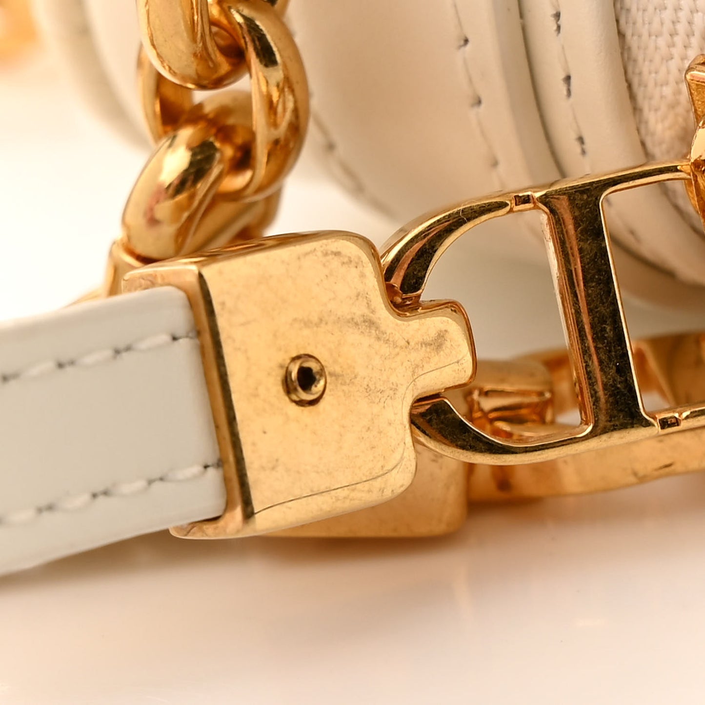 Calfskin Macrocannage Caro Box Bag Latte