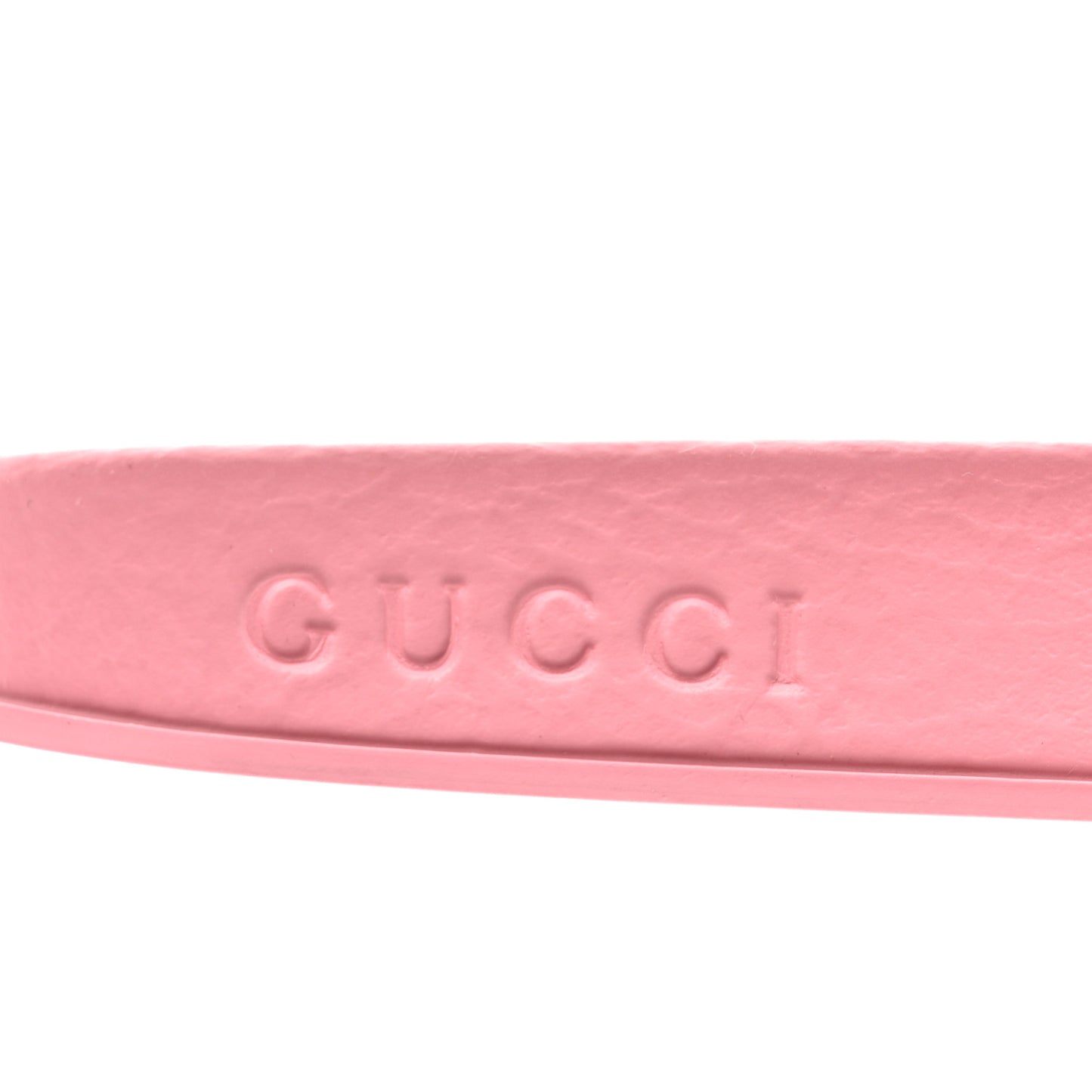 Rubber GG Monogram Perforated Womens Slide Sandals 37 Rose Box