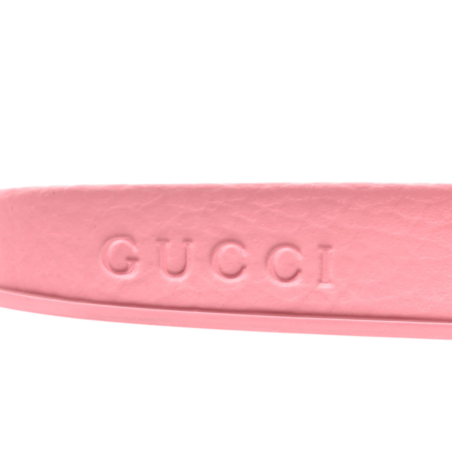 Gucci Rubber GG Monogram Perforated Womens Slide Sandals 37 Rose Box 8 of 10