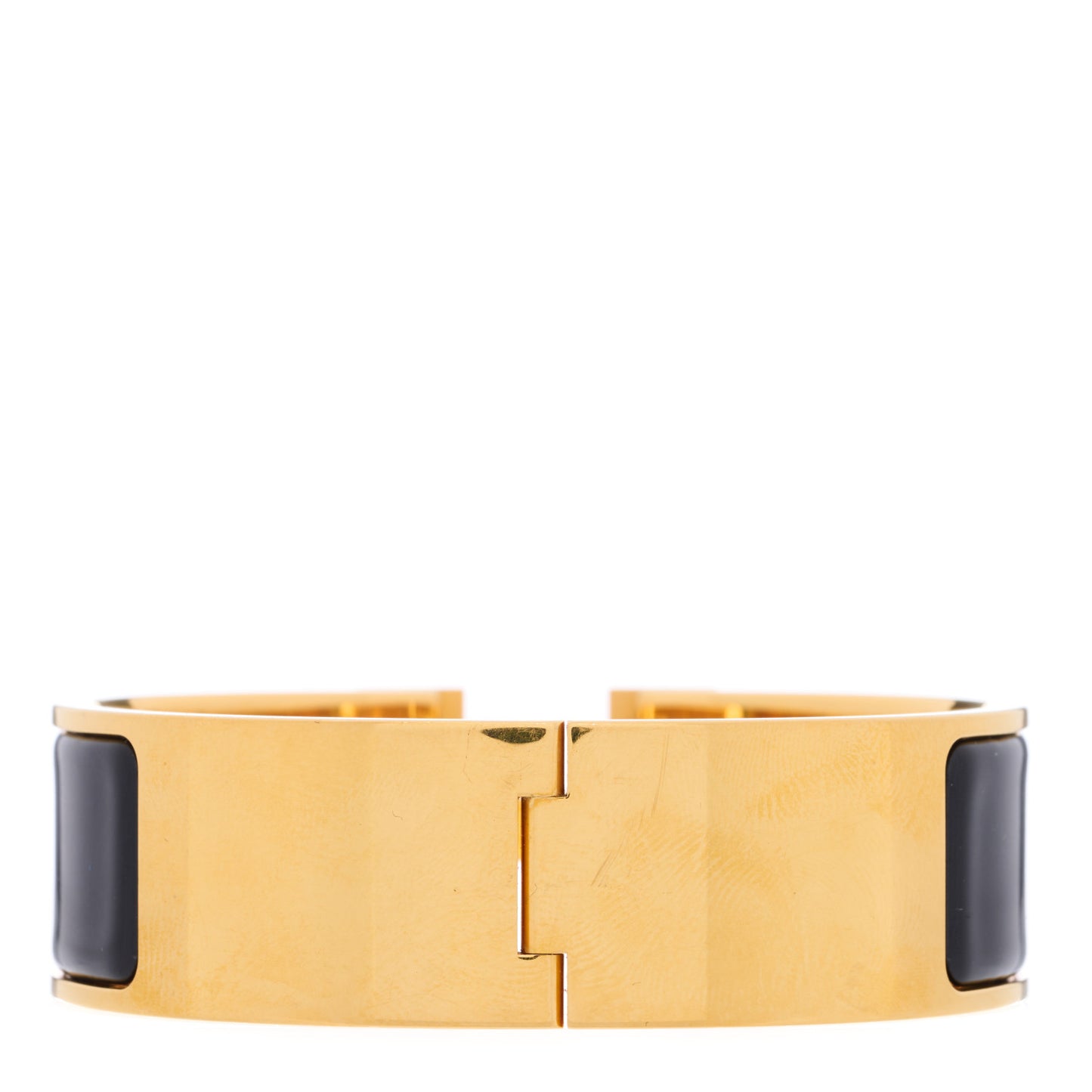 Enamel Wide Clic Clac H Bracelet GM Black