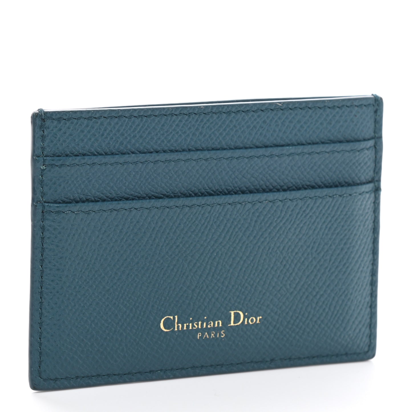Grained Calfskin 30 Montaigne Card Holder Blue