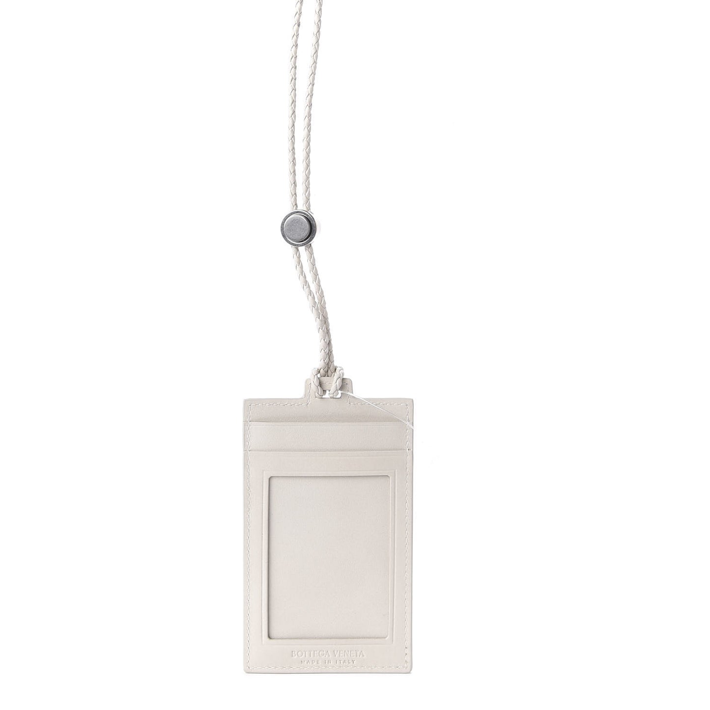 Nappa Intrecciato Tag Holder White