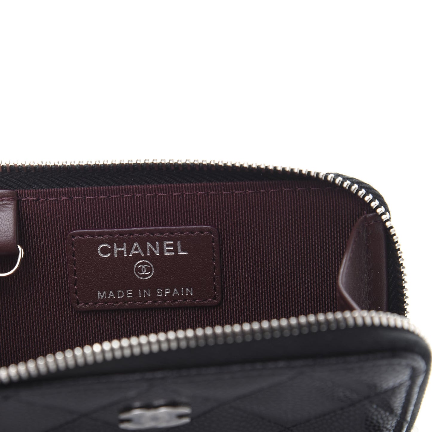 Caviar Quilted Key Holder Case Black