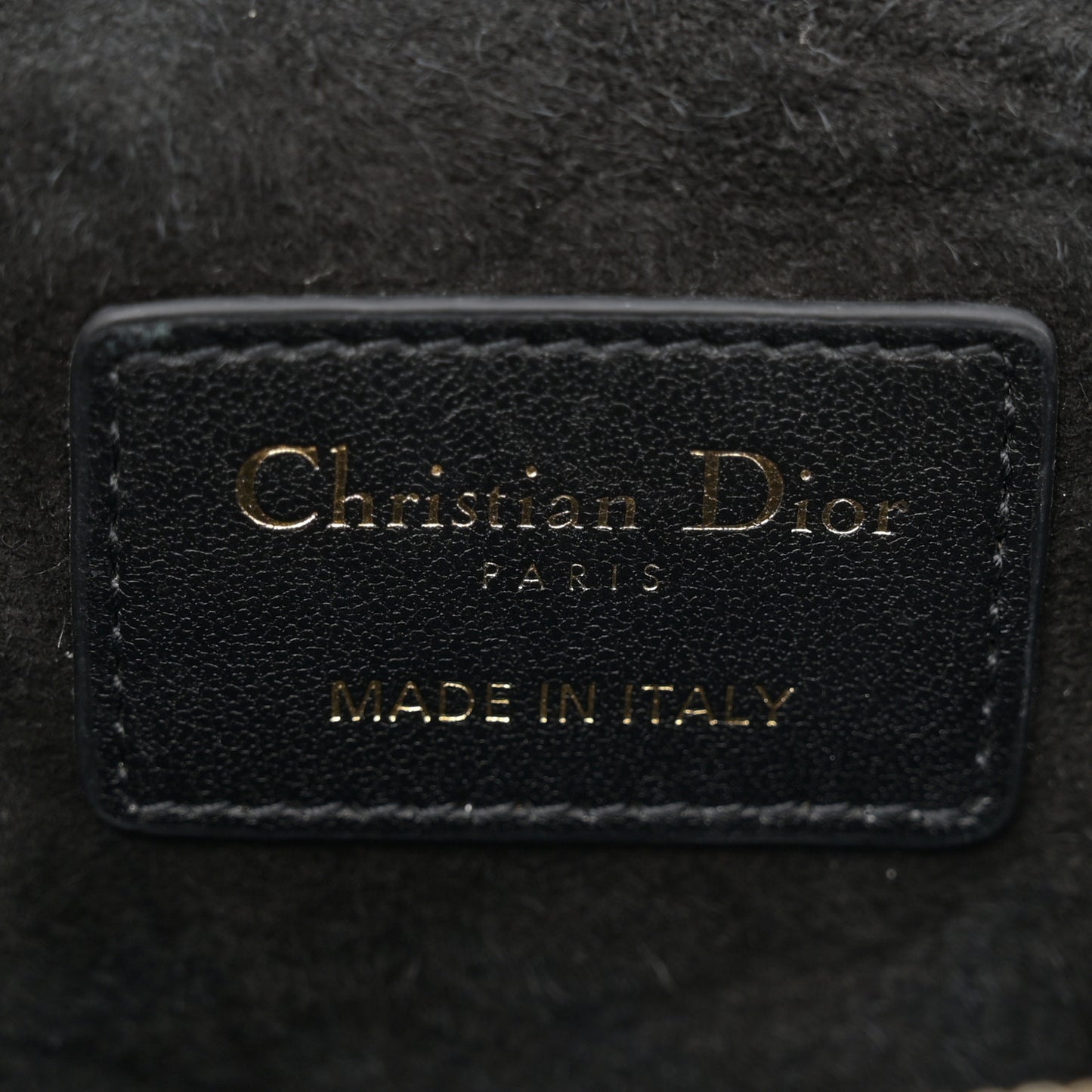 Lambskin Cannage Micro Lady Dior Vanity Case Black