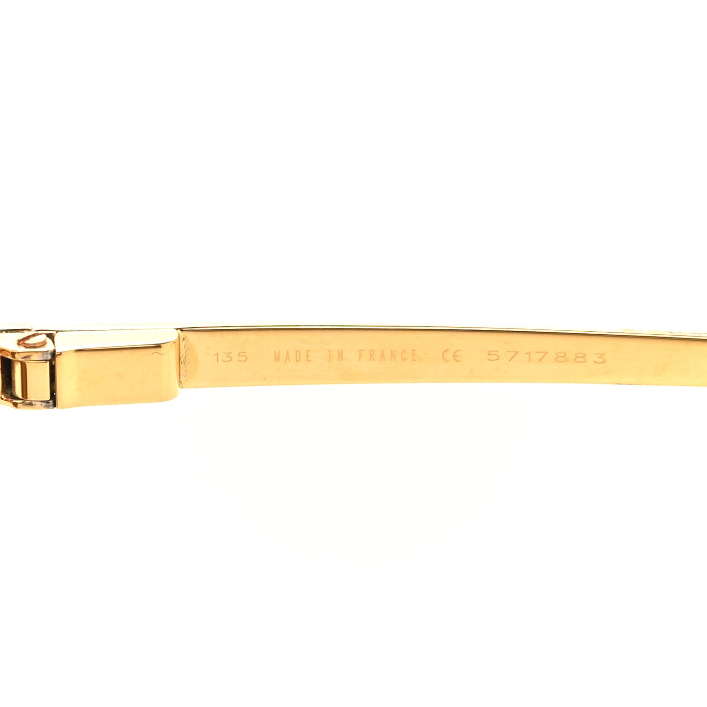 Santos Dumont Aviator Sunglasses 130 Gold