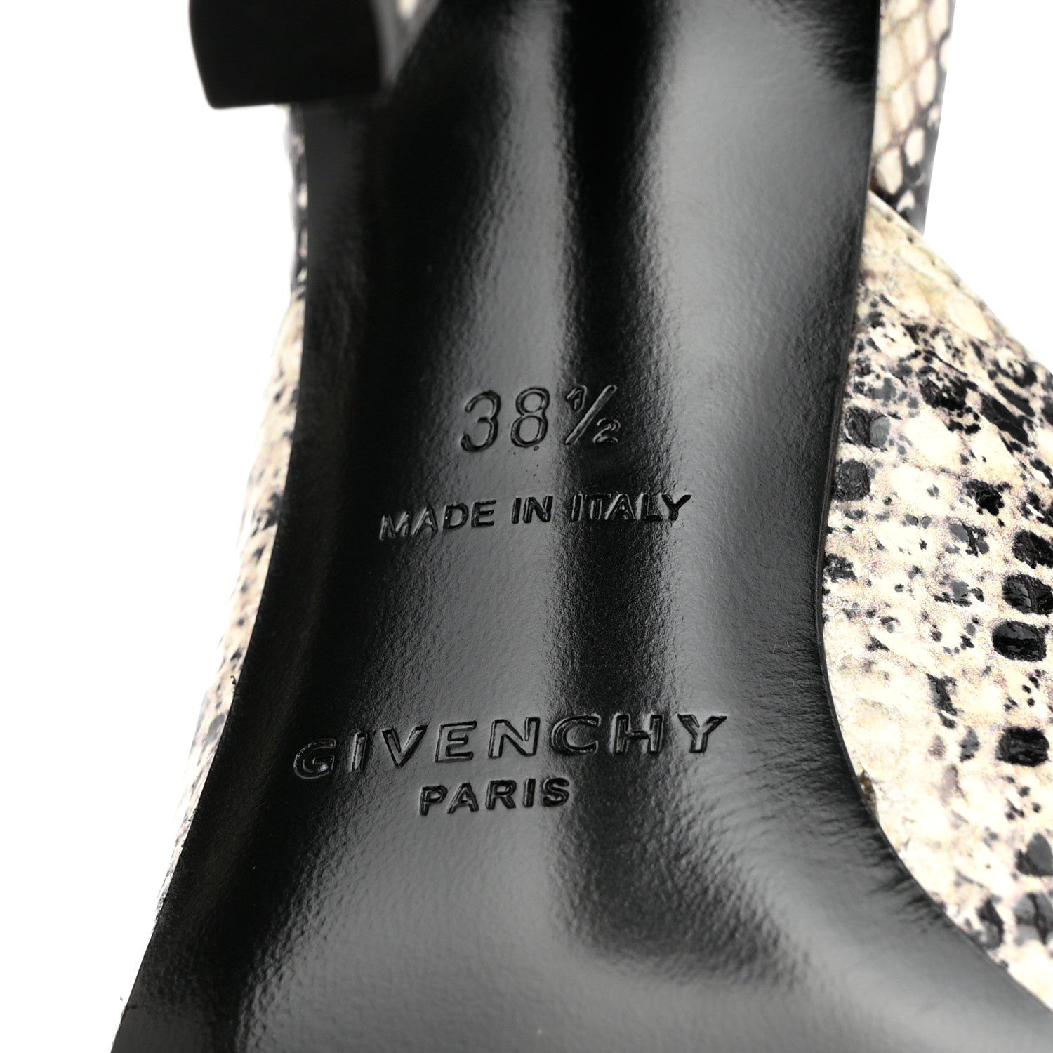 Givenchy Snakeskin Embossed Look Book Thong Mules 38.5 Stone Grey 8 of 8