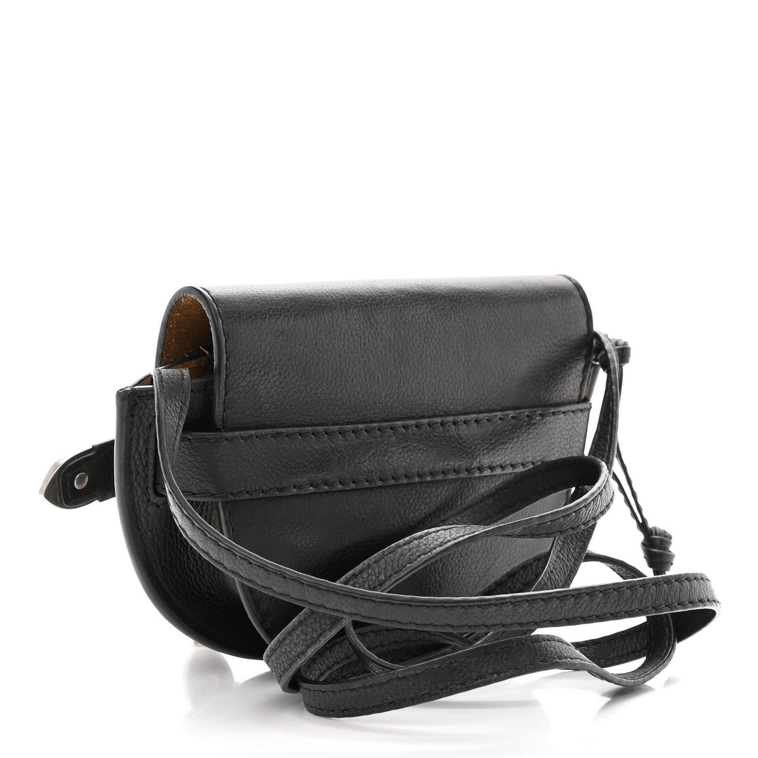 Loewe Grained Calfskin Mini Gate Western Crossbody Bag Black 3 of 13