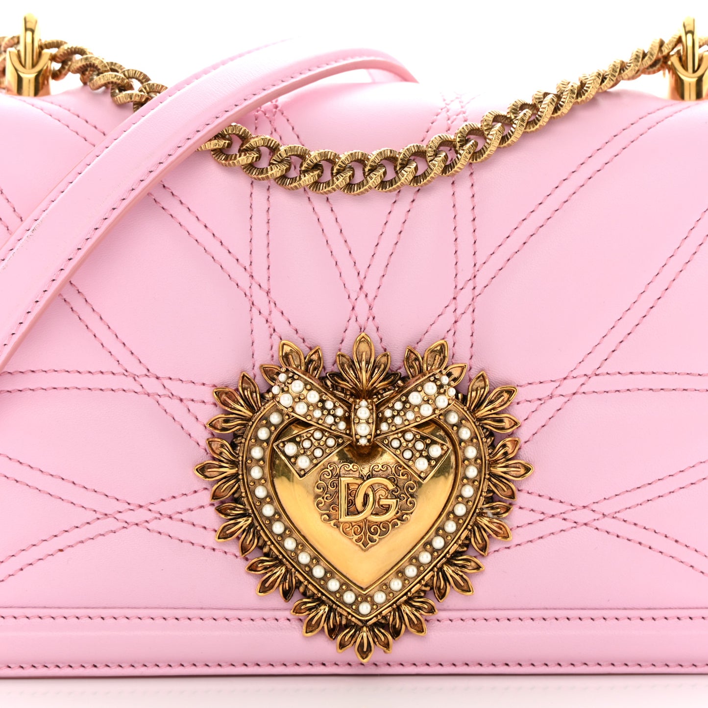 Calfskin Medium Devotion Crossbody Pink
