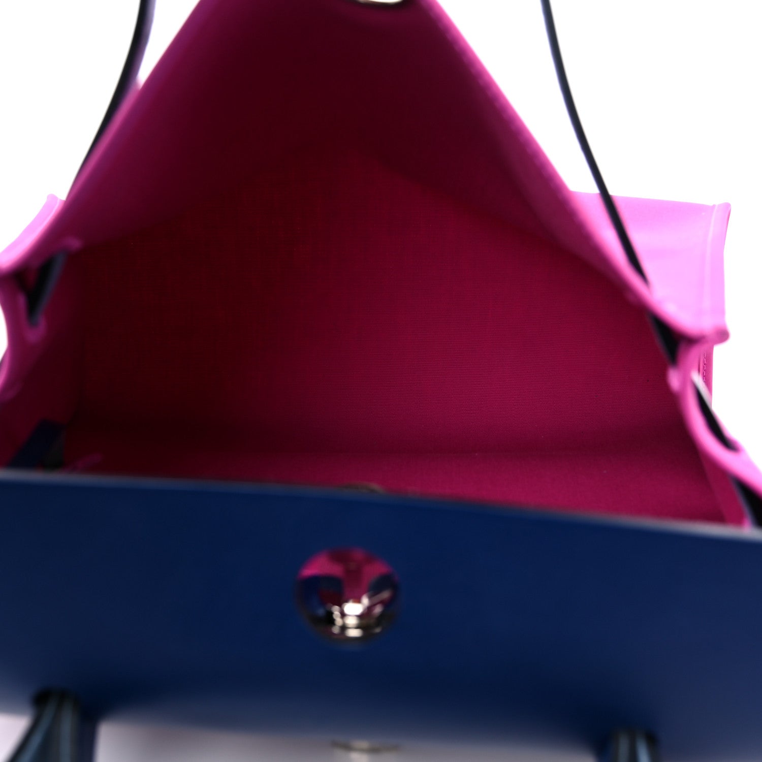 Hermes Vache Hunter Toile Herbag Zip 31 PM Magnolia Bleu Saphir 6 of 14