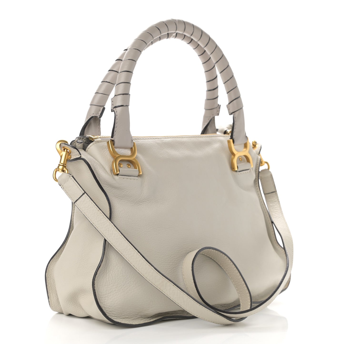 Calfskin Medium Marcie Satchel Dove