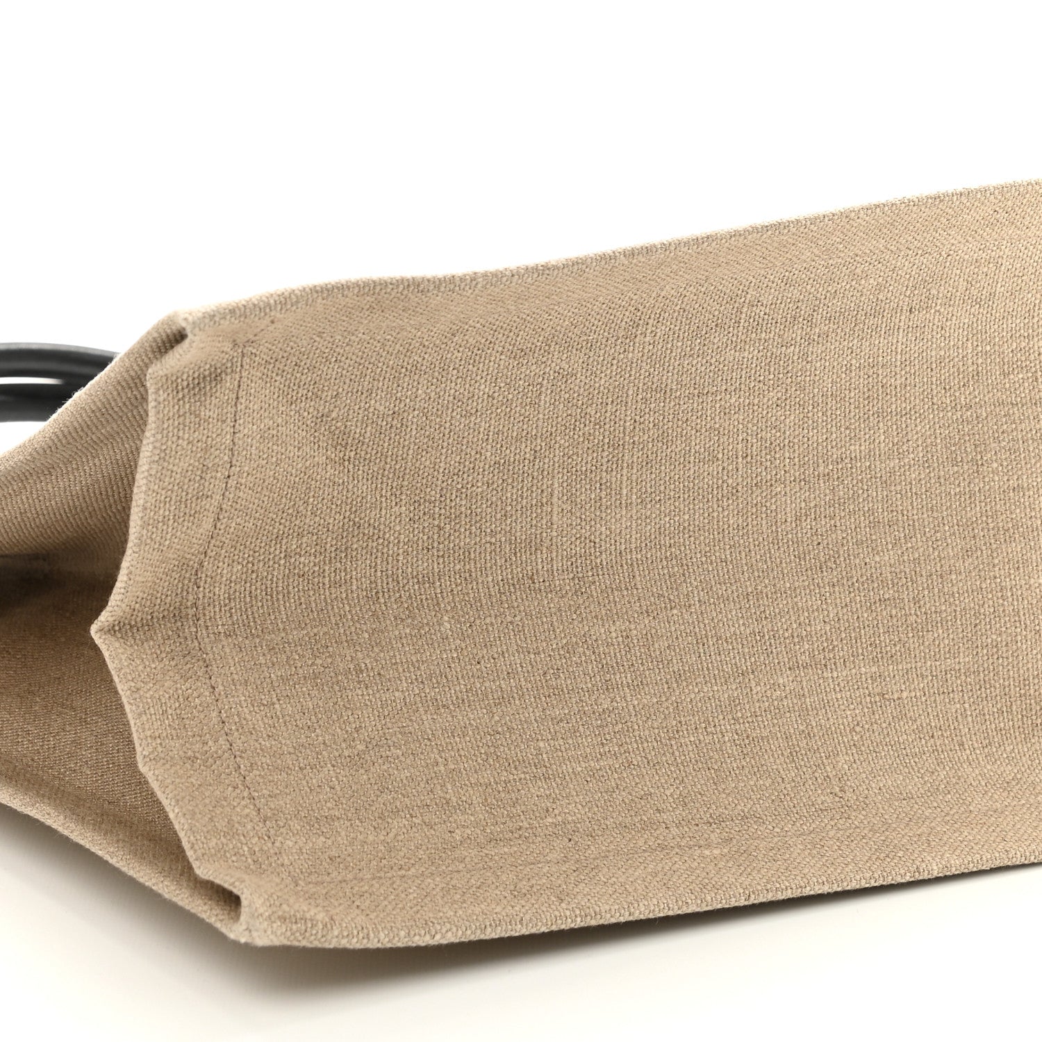 Saint Laurent Linen Calfskin Small Rive Gauche Tote Greggio Natural 9 of 10