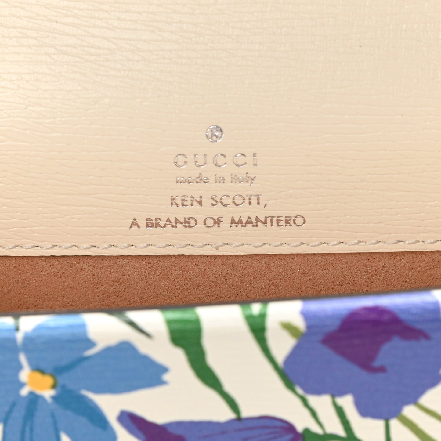 X KEN SCOTT New Shangai Calfskin Jardin D'Avril Floral Print Super Mini Dionysus Shoulder Bag Ivory Pink