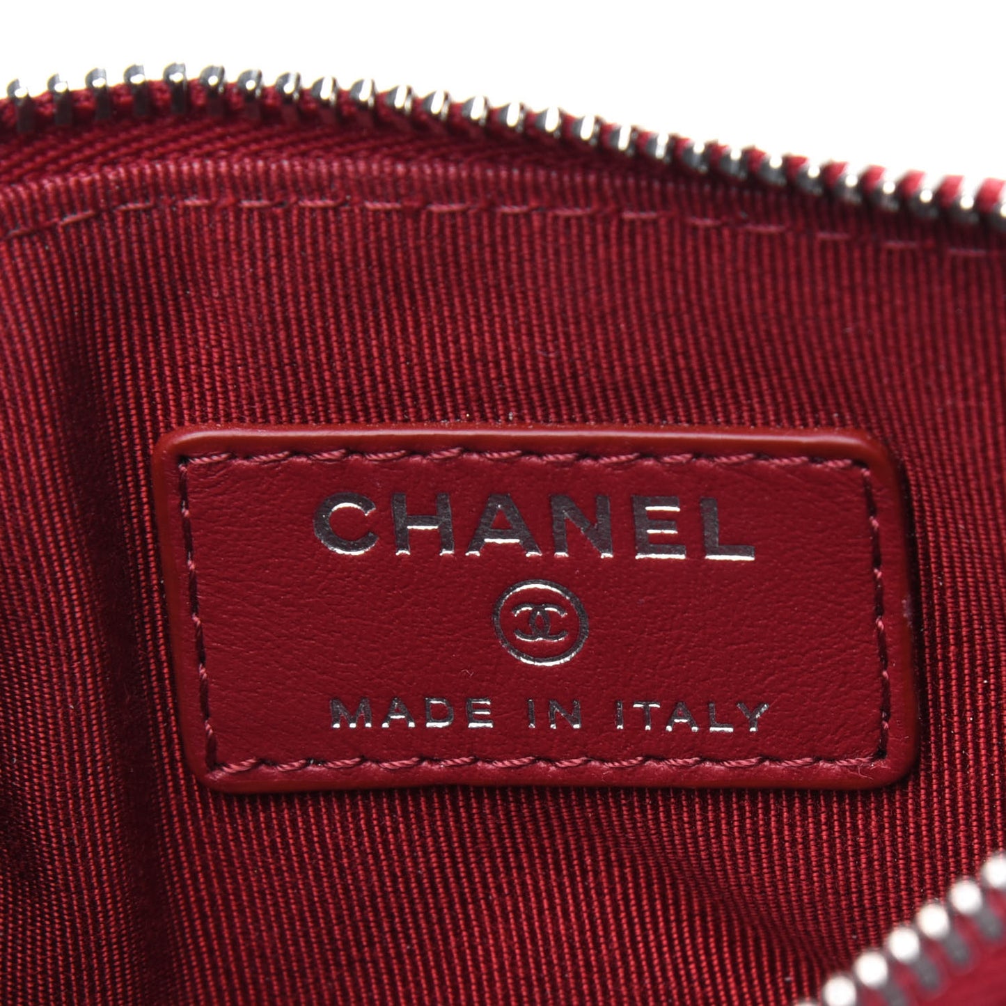 Caviar Quilted Small Cosmetic Case Red