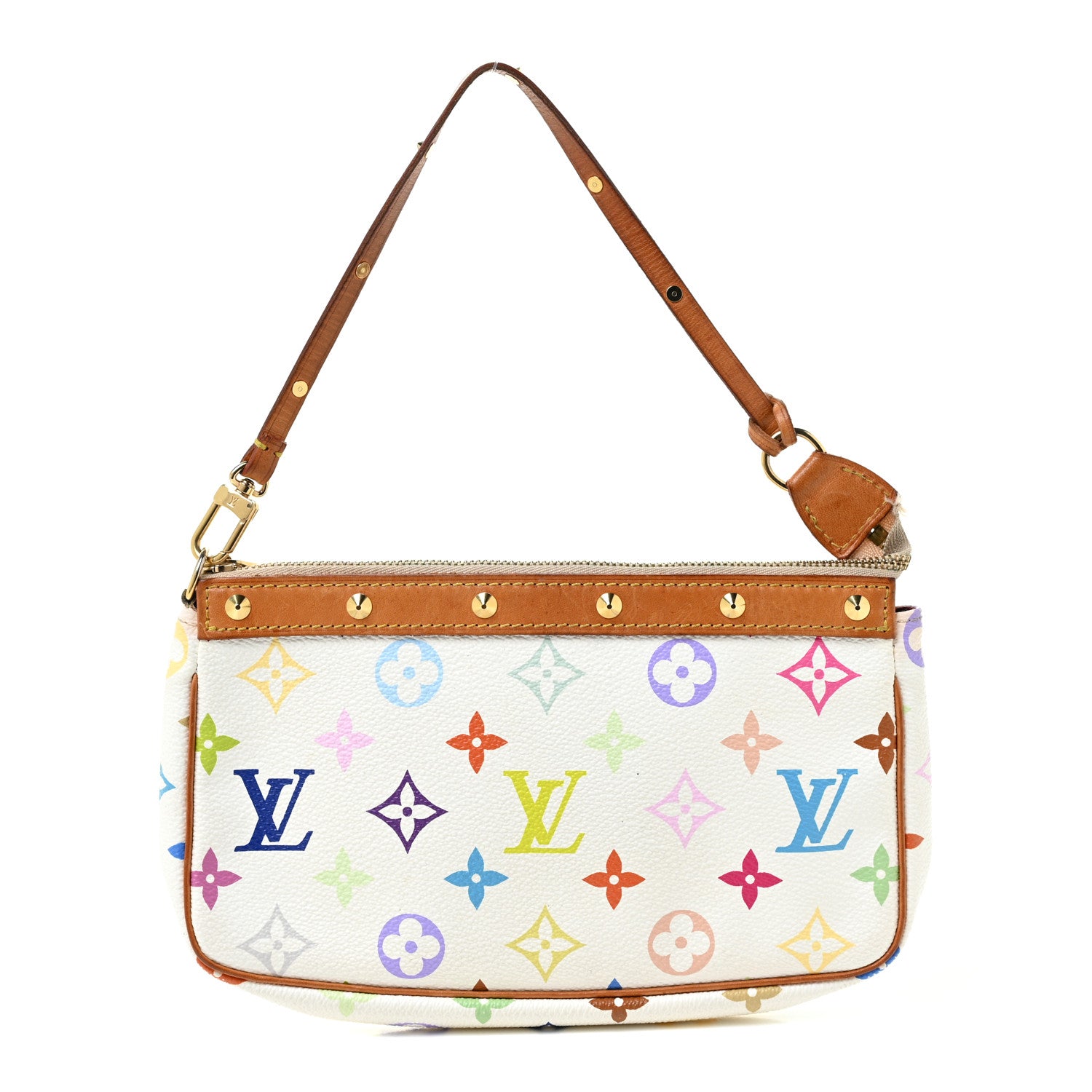 Louis Vuitton Monogram Multicolor Pochette Accessories White 1 of 13