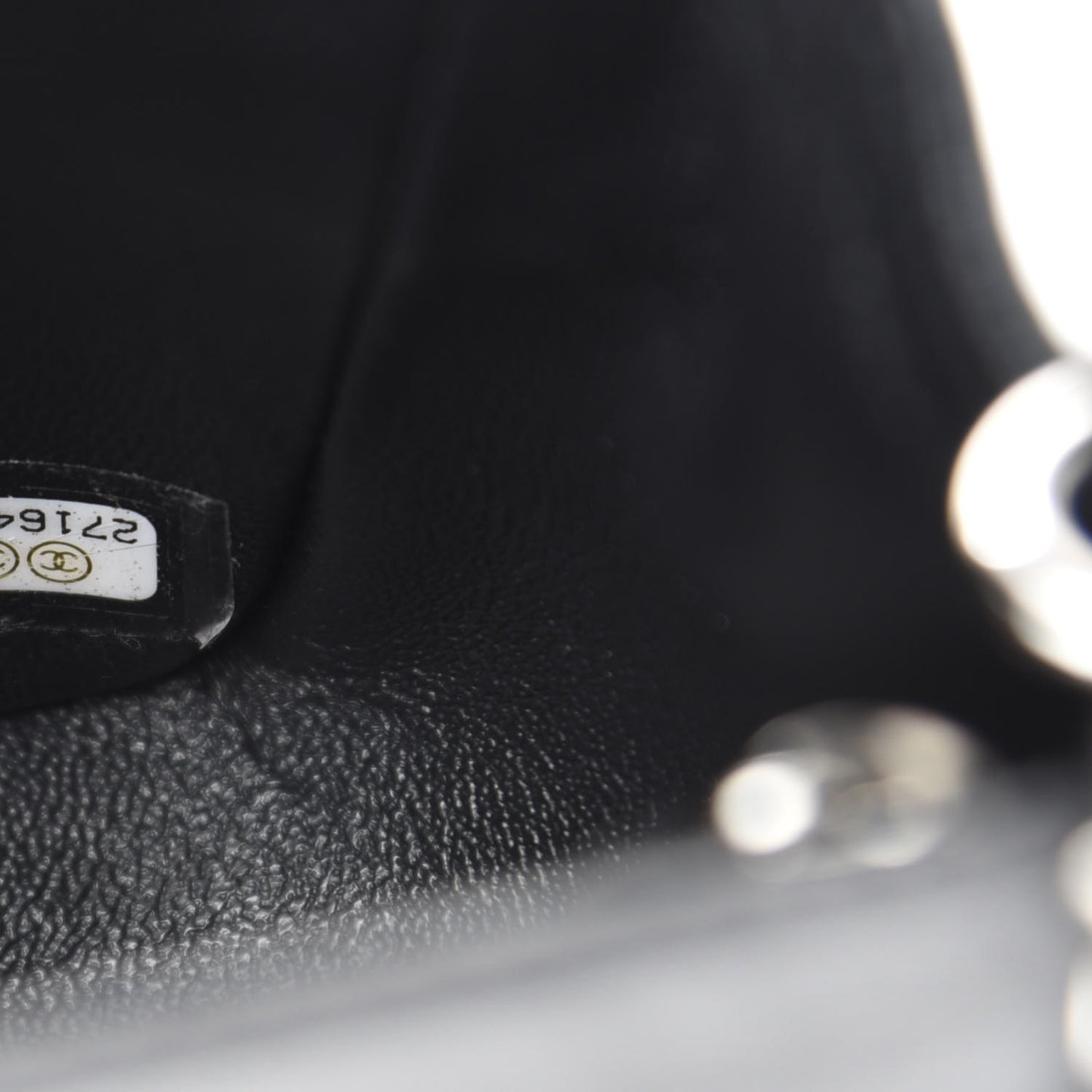 Lambskin Quilted Mini Rectangular Flap Black