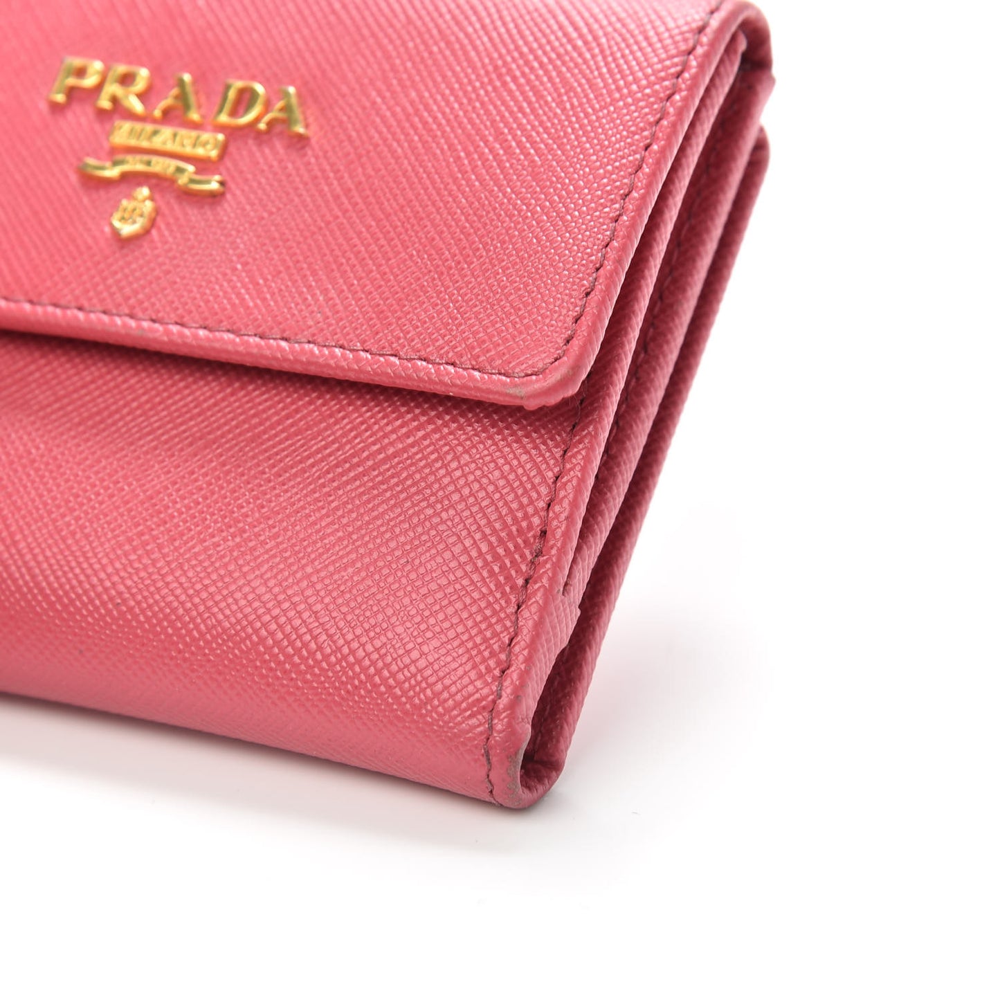 Saffiano Metal Flap Wallet Peonia