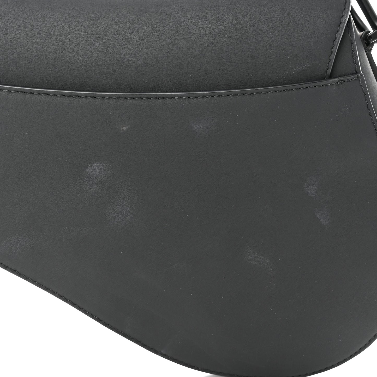 Ultra Matte Calfskin Saddle Bag Black