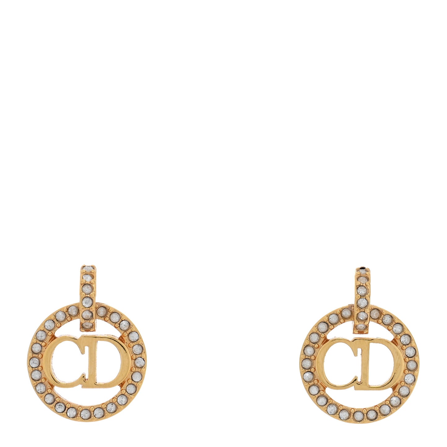 Crystal Clair D Lune Drop Earrings Gold